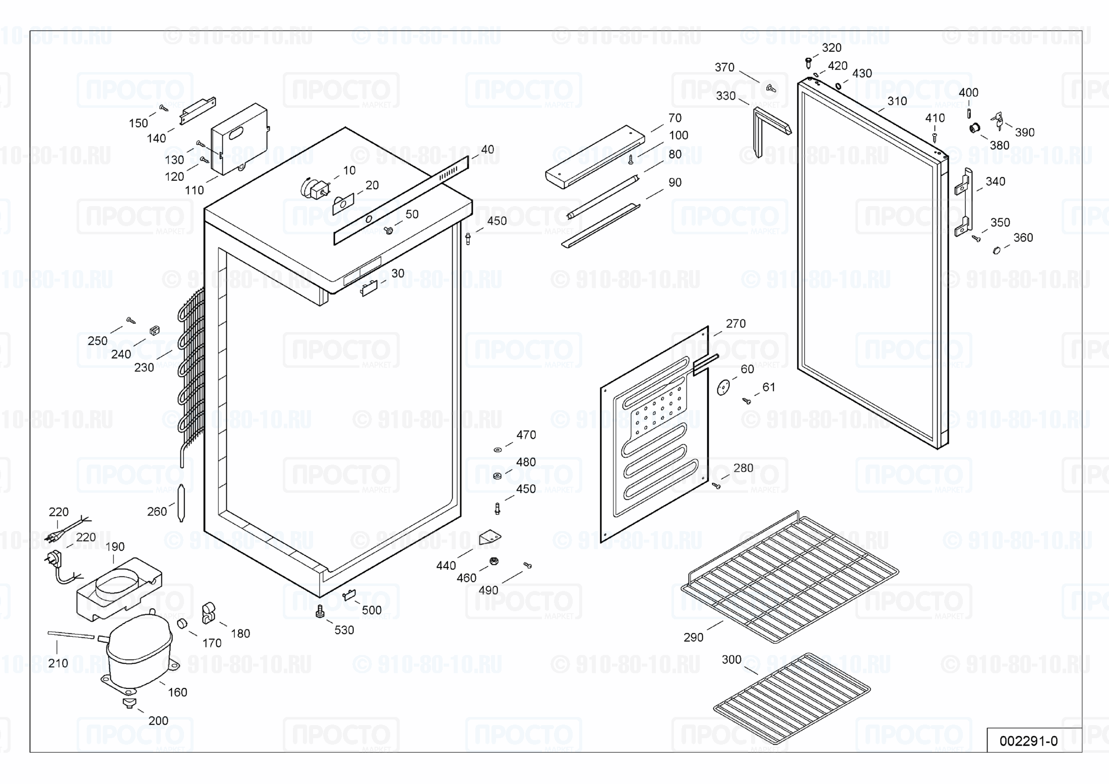 Взрыв-схема запчастей холодильника Liebherr FKS 2602-12