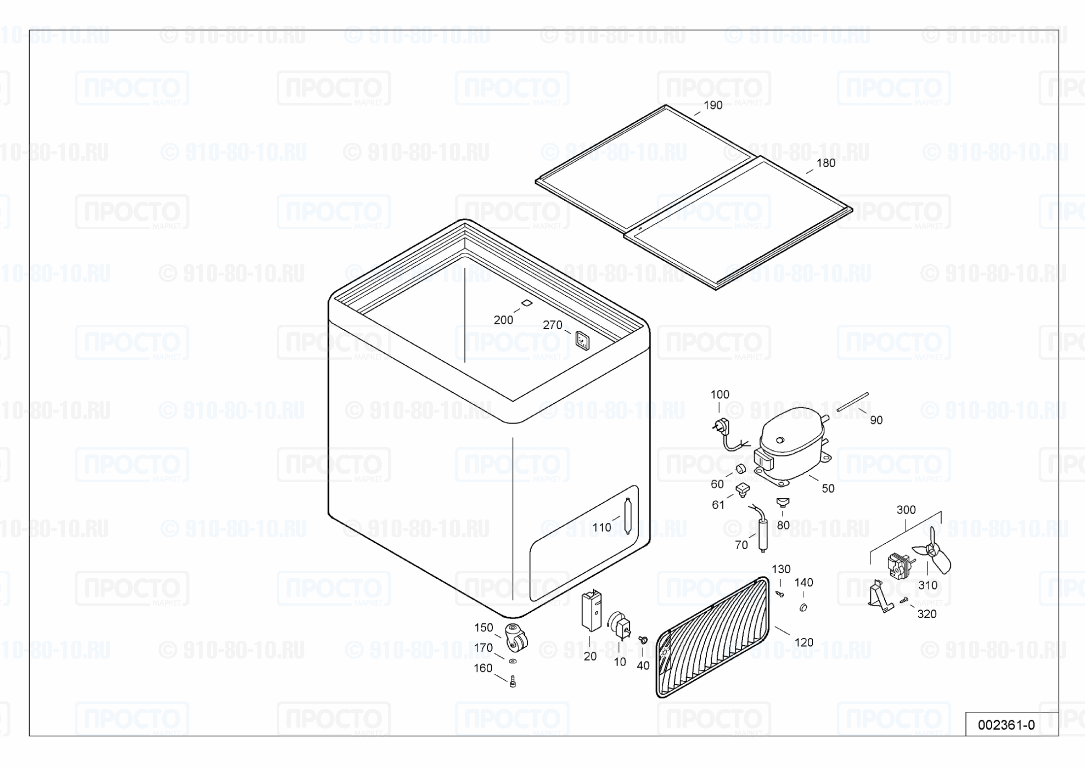 Взрыв-схема холодильника Liebherr GTE 4302-16