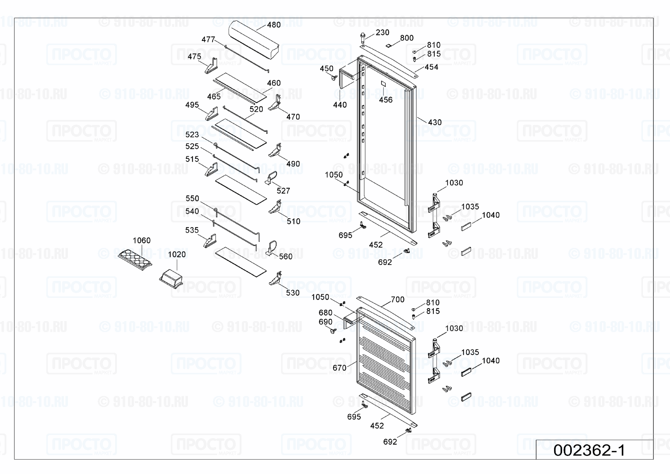 Взрыв-схема холодильника Liebherr CPes 4056-20