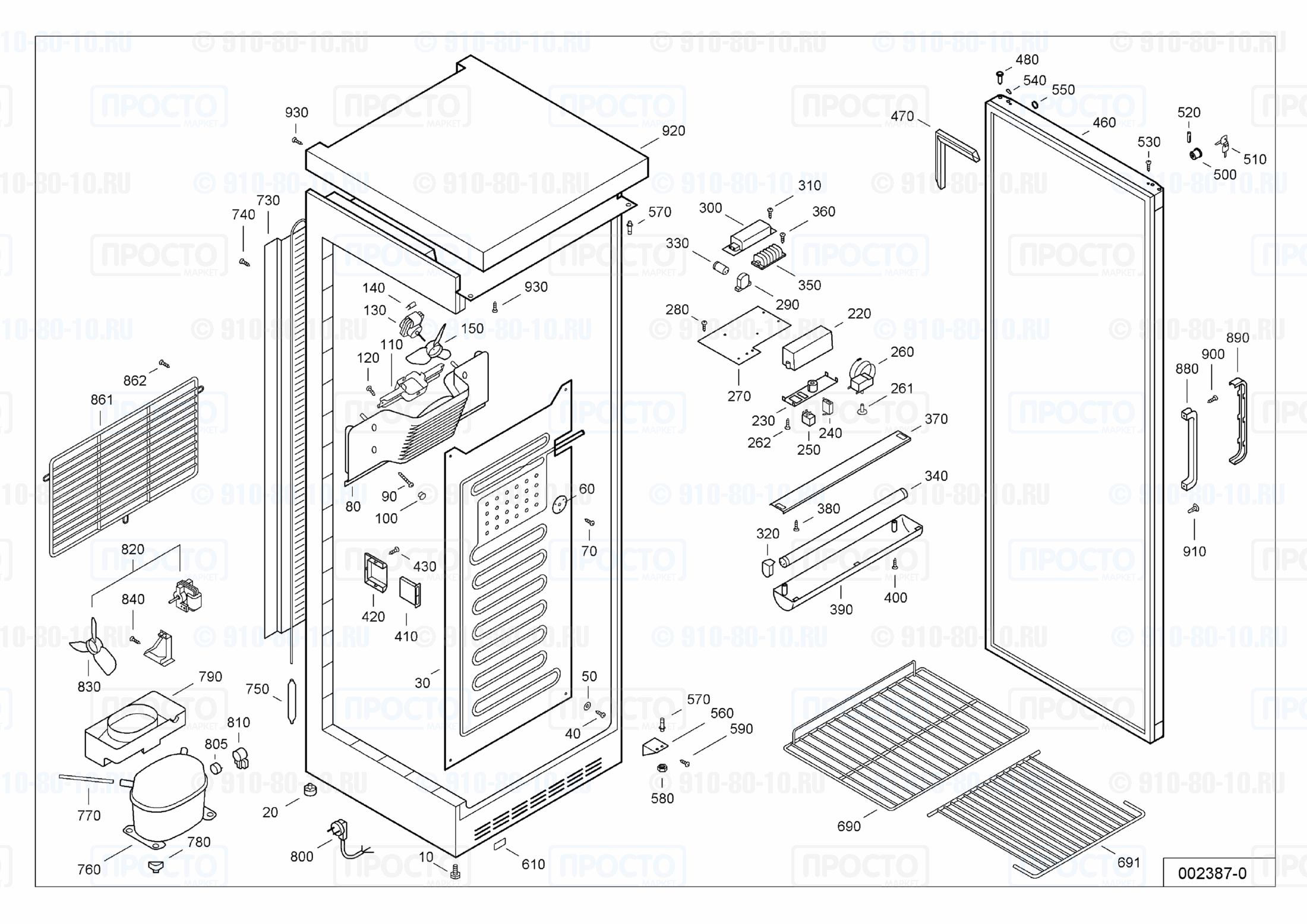 Взрыв-схема запчастей холодильника Liebherr UKS 4302-12