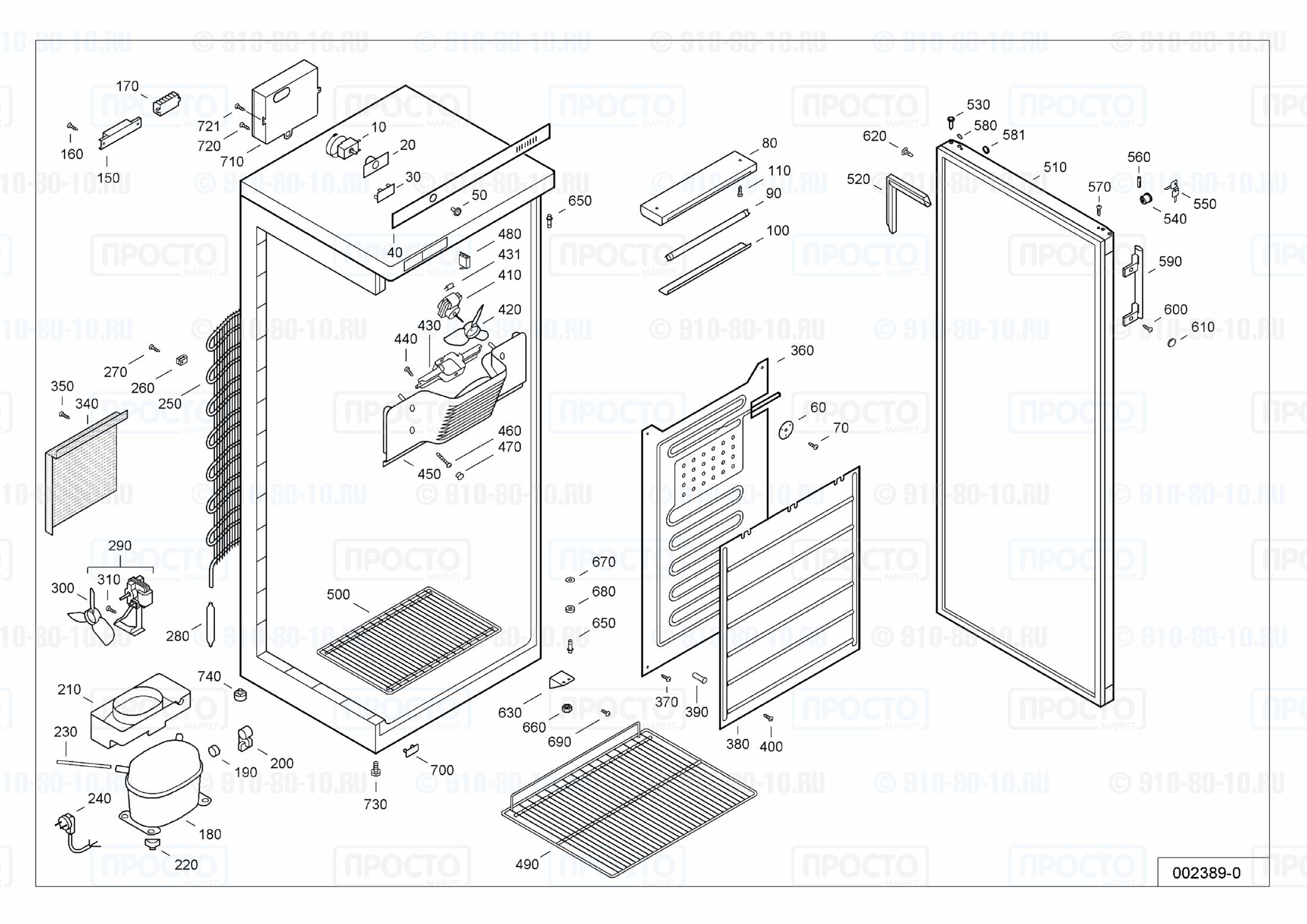 Взрыв-схема запчастей холодильника Liebherr UKS 3502-10E