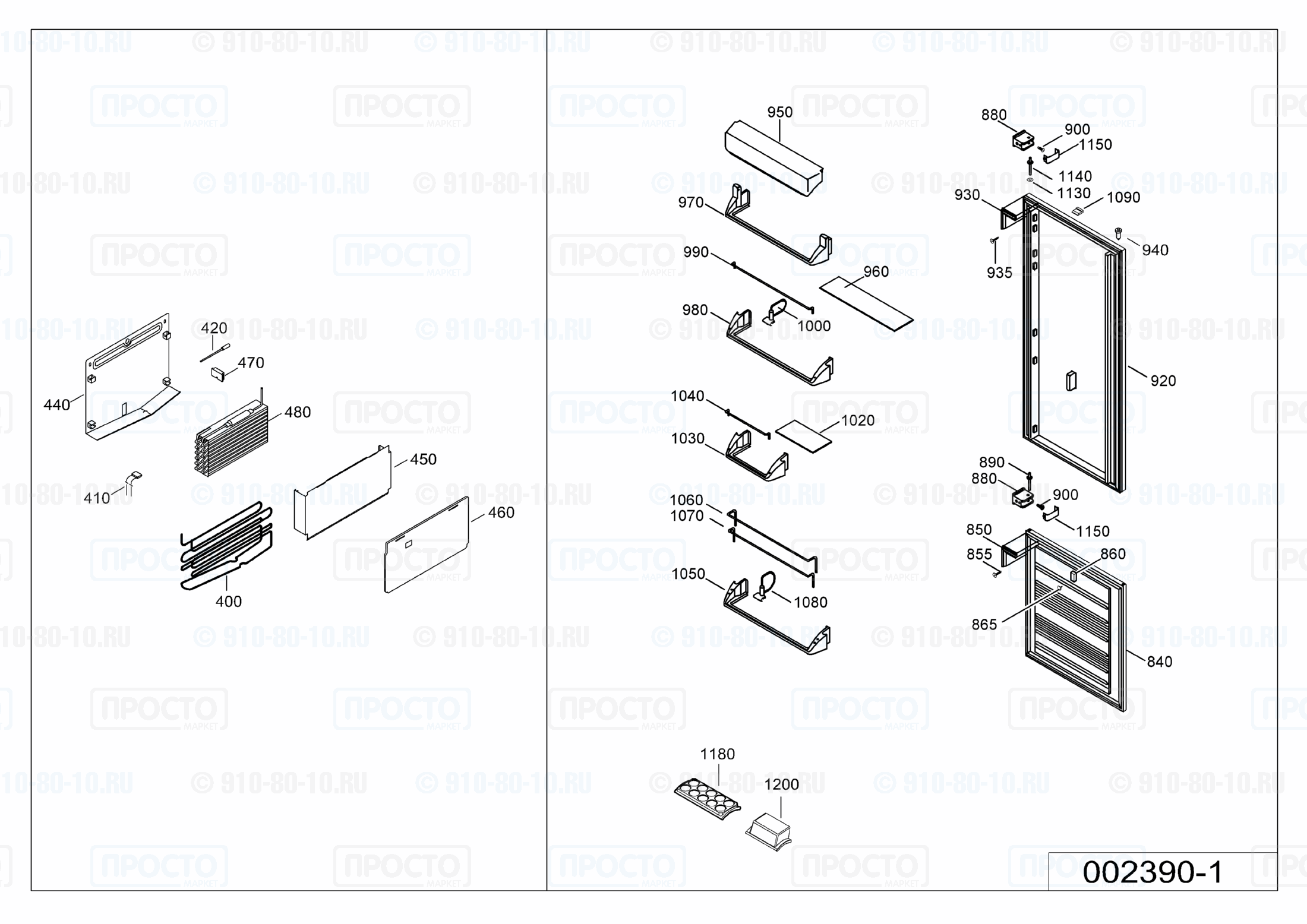 Взрыв-схема холодильника Liebherr KIKNv 3046-13F