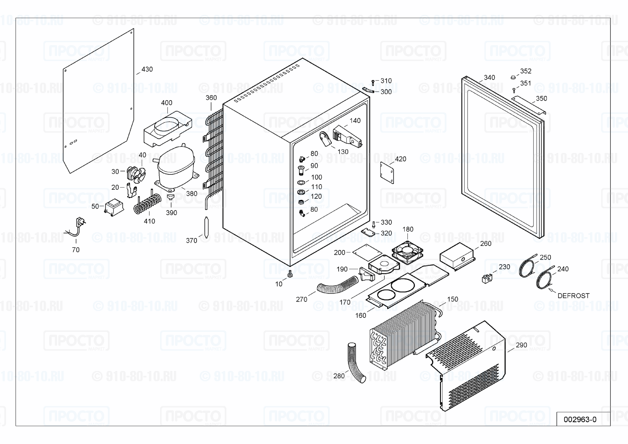 Взрыв-схема запчастей холодильника Liebherr GN 1013-20C
