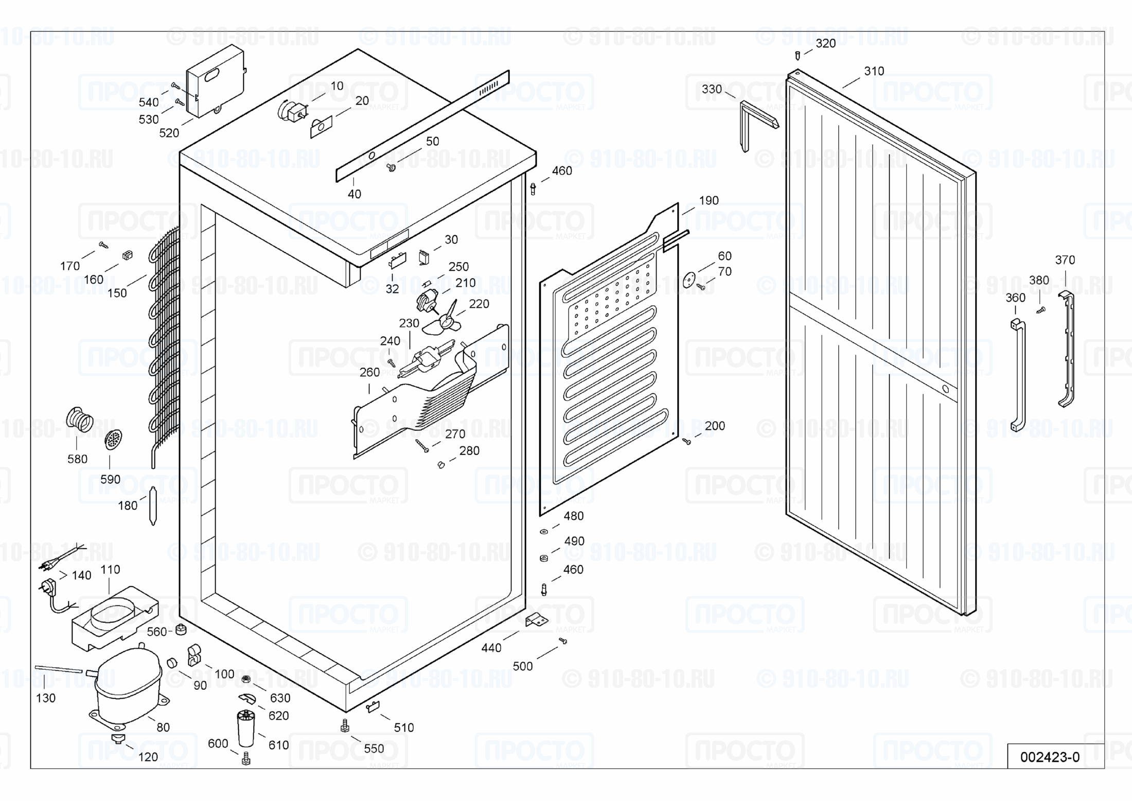 Взрыв-схема холодильника Liebherr UGK 5700-10C
