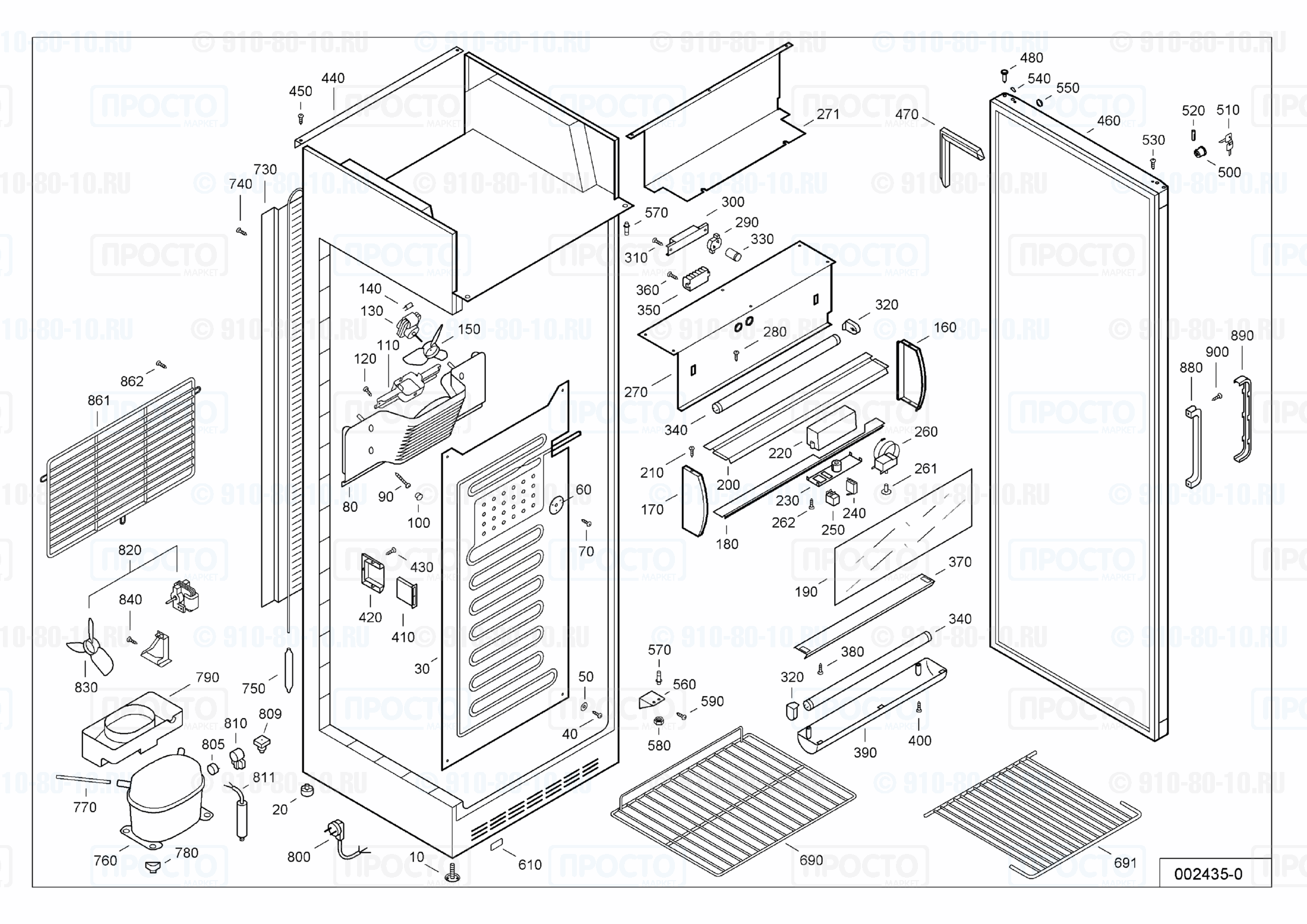 Взрыв-схема запчастей холодильника Liebherr UKSD 4302-12
