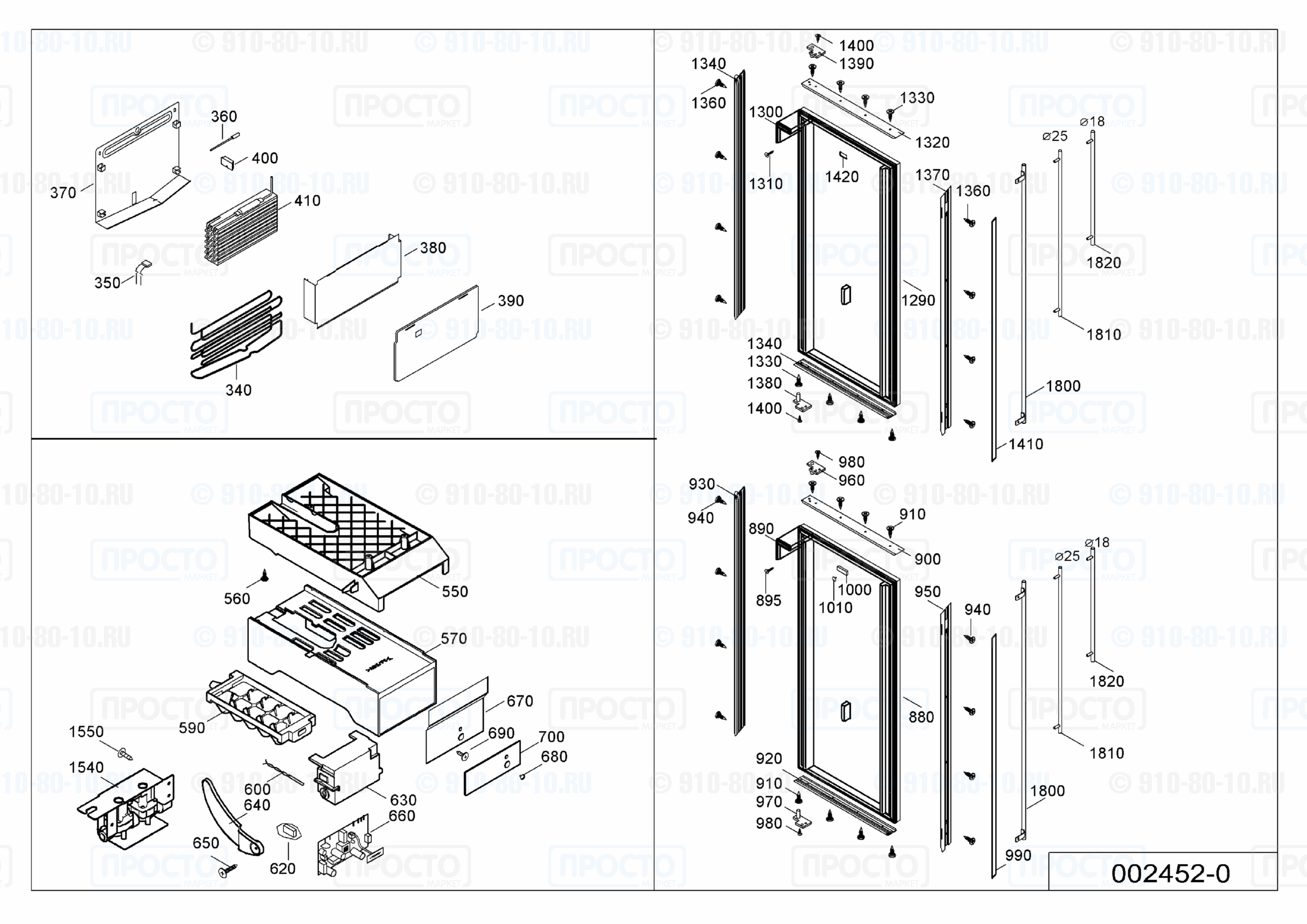 Взрыв-схема холодильника Liebherr BGEN 2956-10A