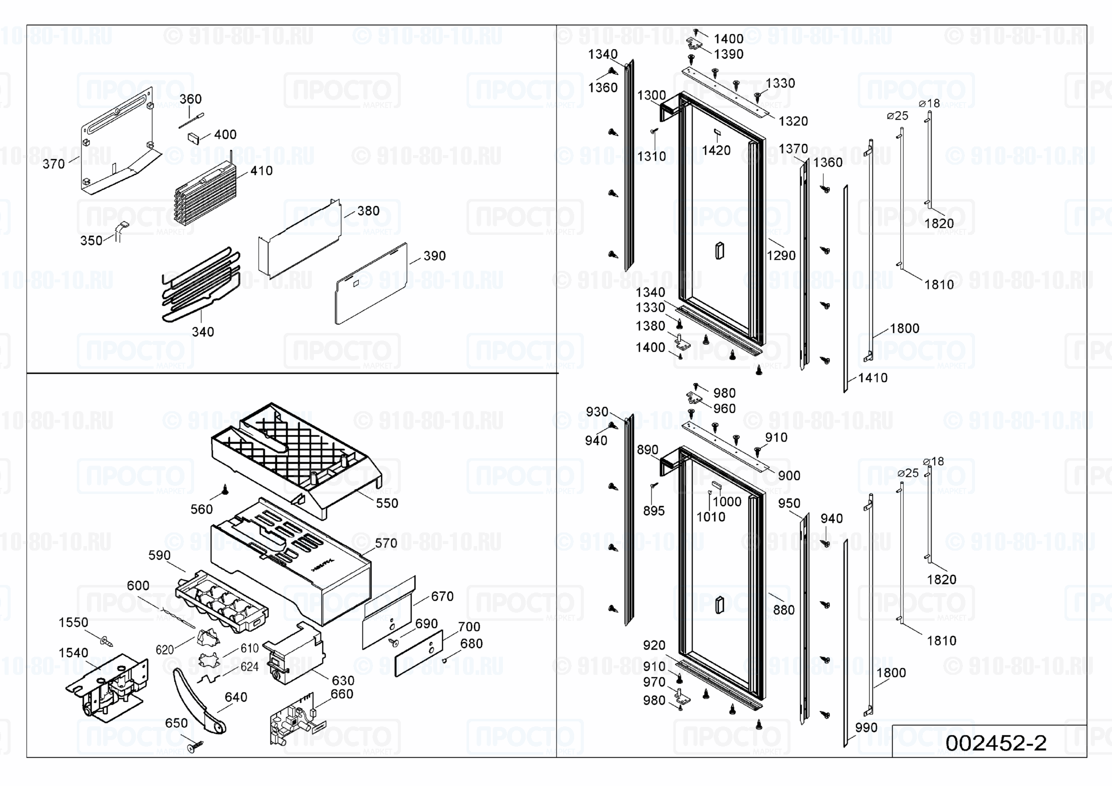 Взрыв-схема холодильника Liebherr BGEN 2956-10E