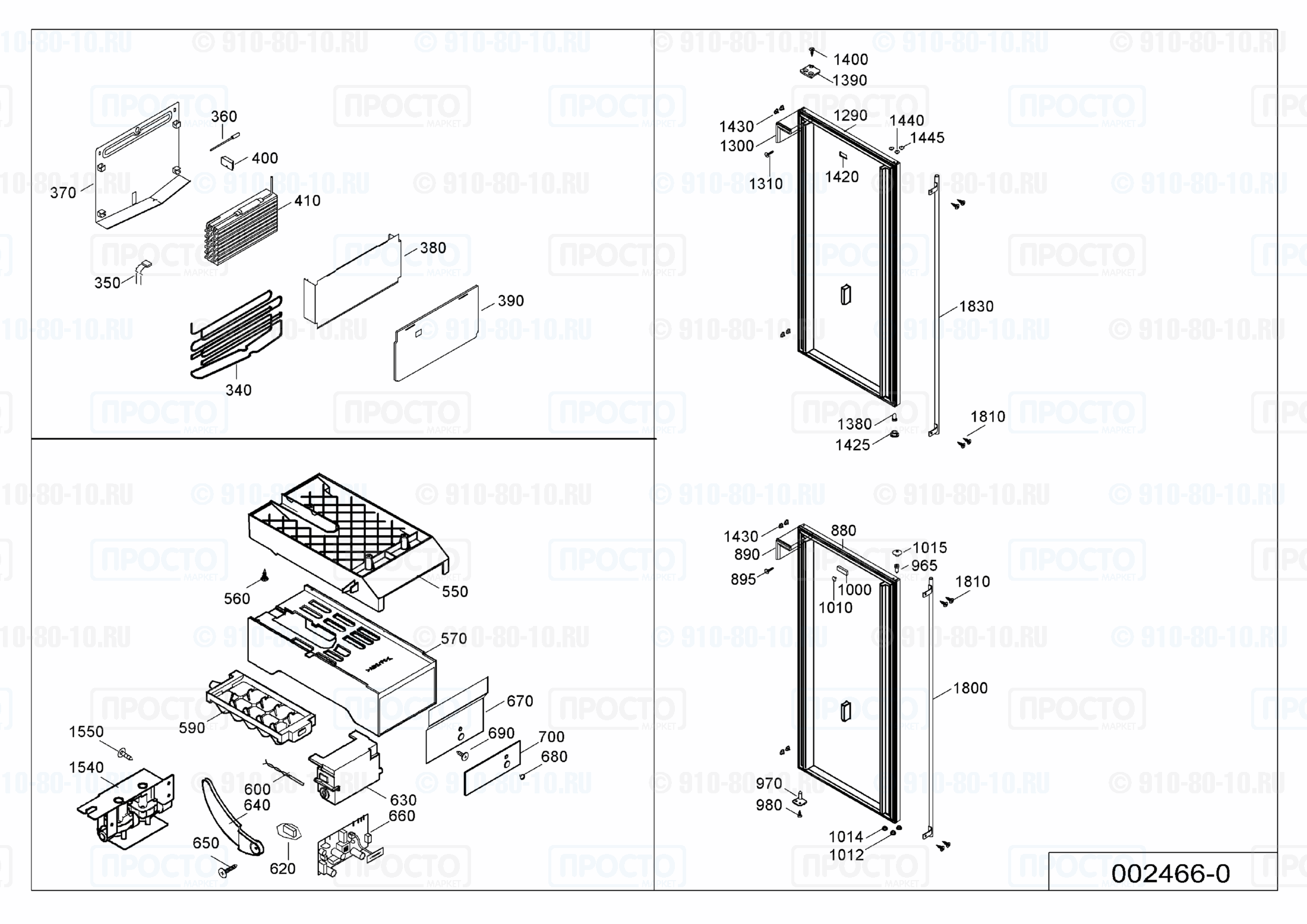 Взрыв-схема холодильника Liebherr BGENes 2956-10B