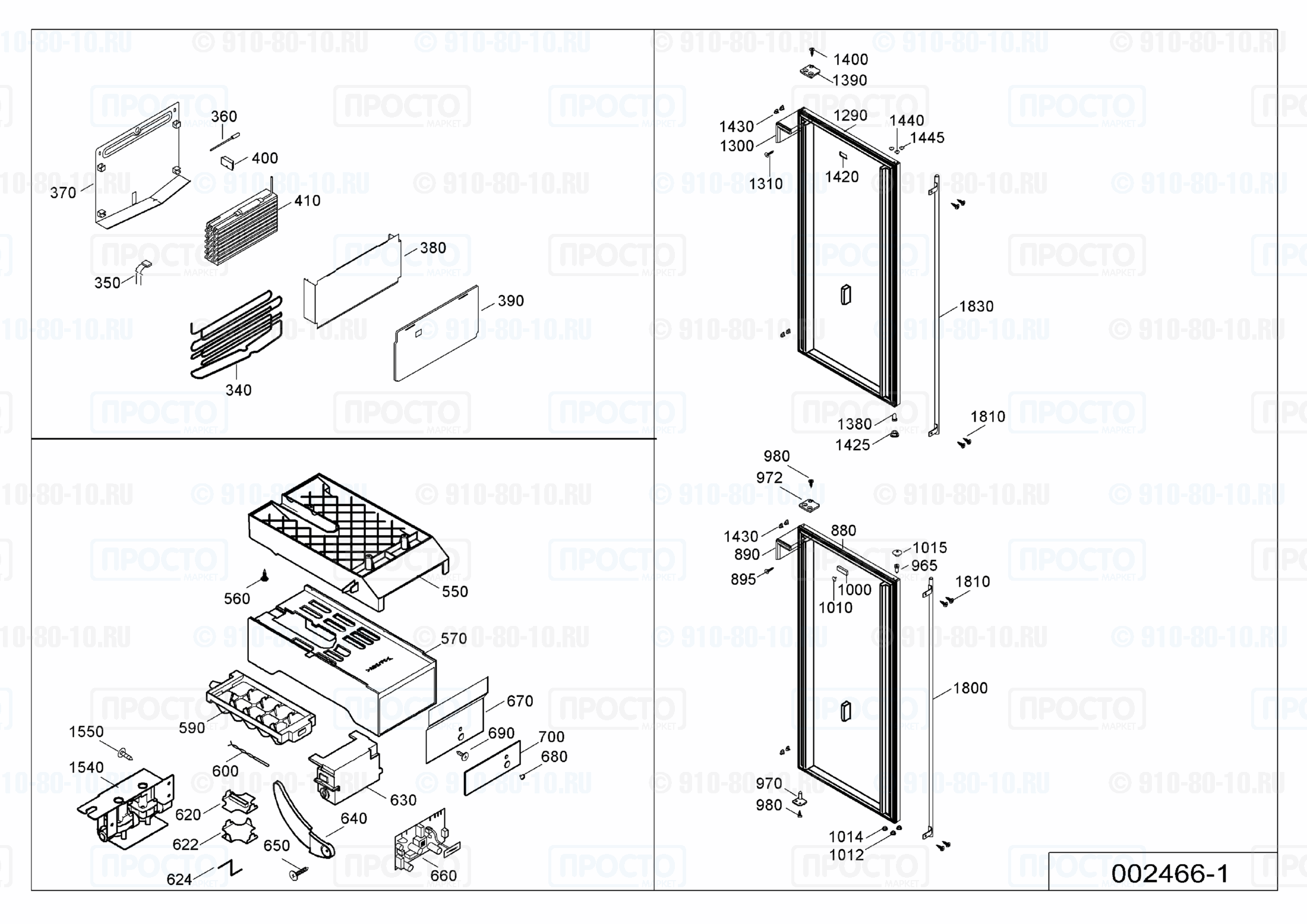 Взрыв-схема холодильника Liebherr BGENes 2956-10E