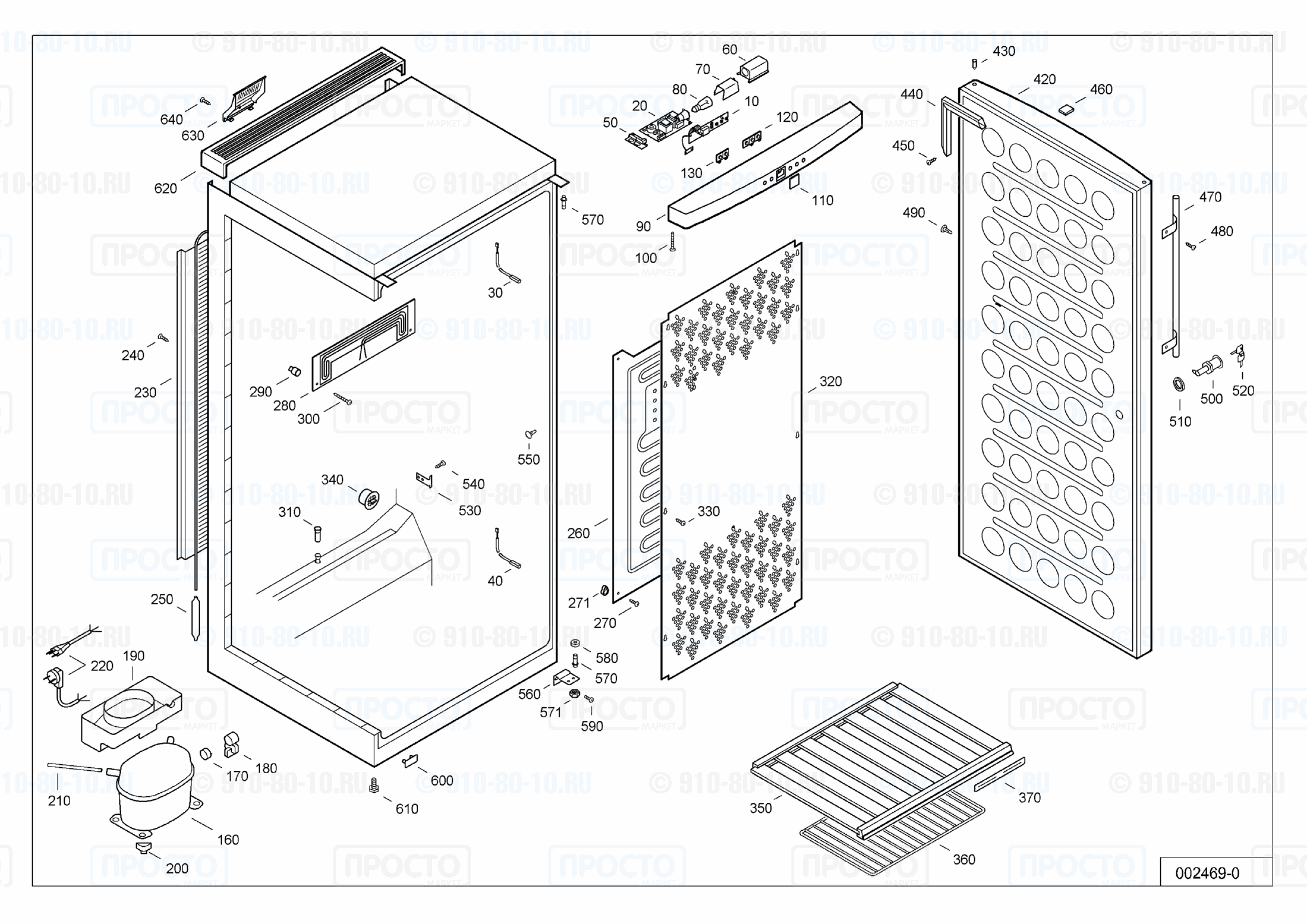 Взрыв-схема холодильника Liebherr WTr 4176-24C