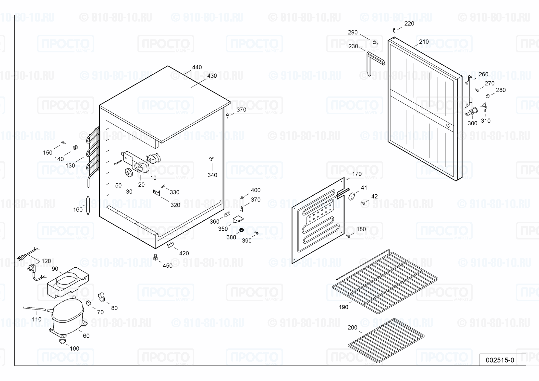 Взрыв-схема запчастей холодильника Liebherr FKS 1800-10D