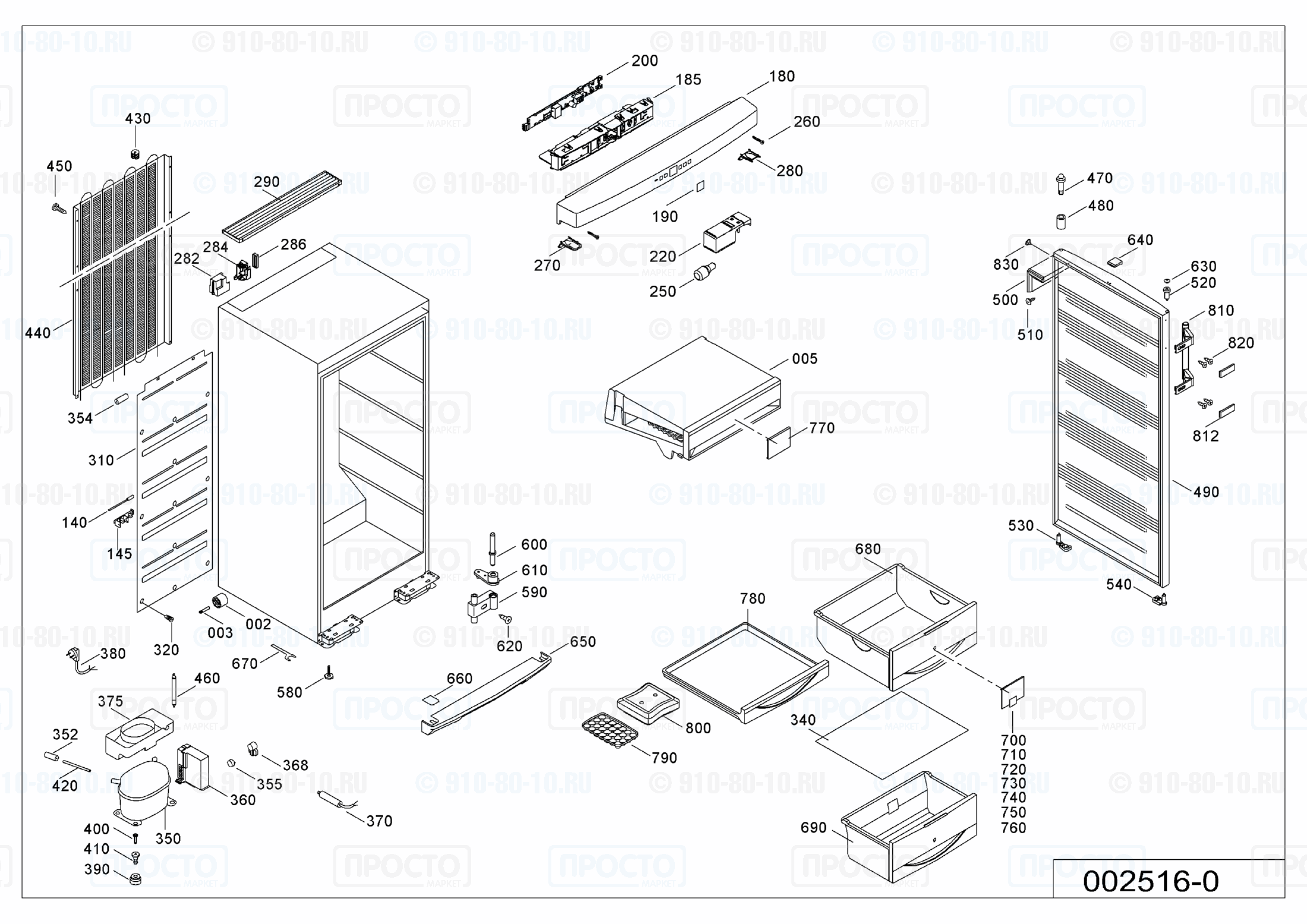 Взрыв-схема холодильника Liebherr GN 2056-21