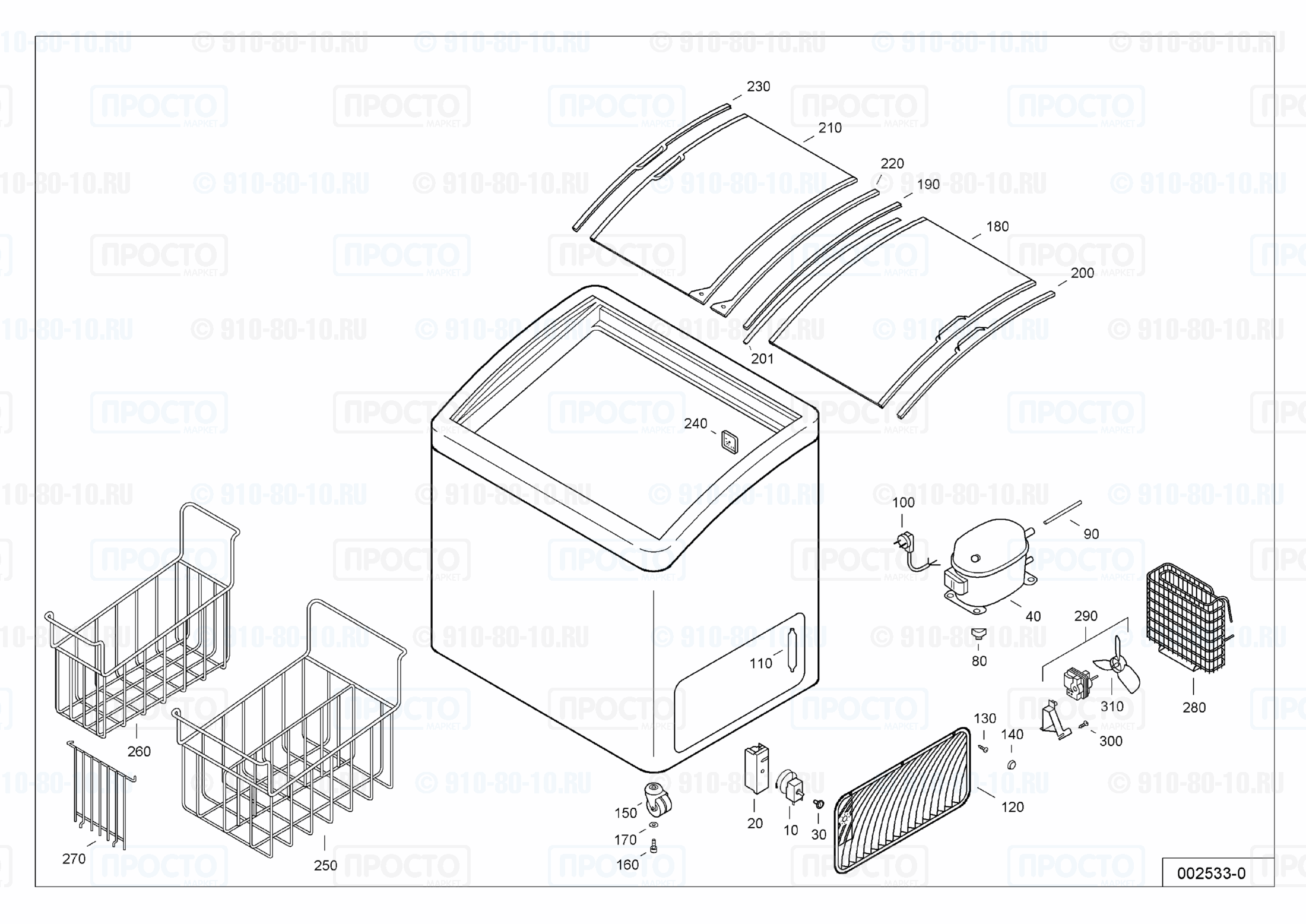Взрыв-схема холодильника Liebherr GTI 4303-16