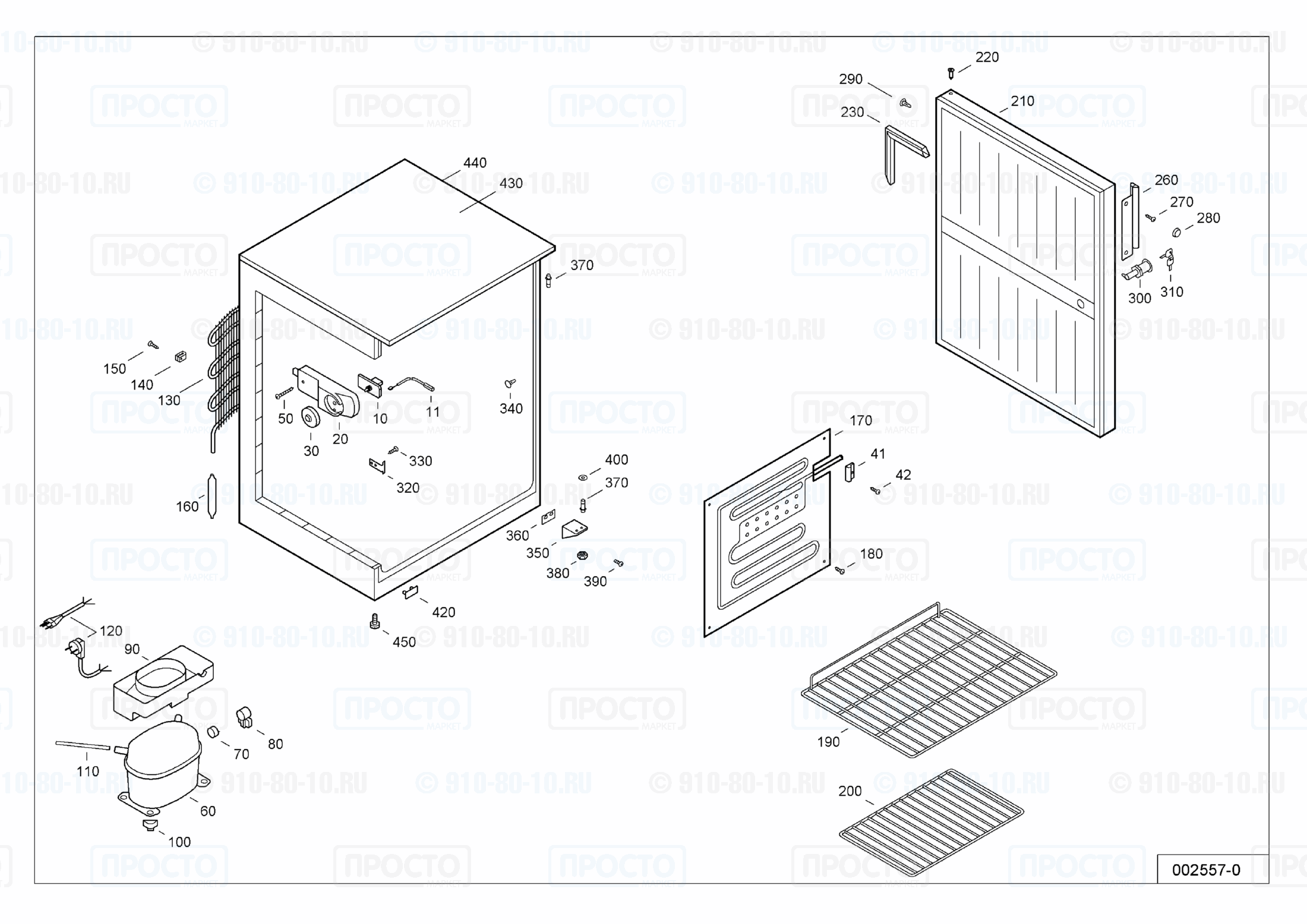 Взрыв-схема запчастей холодильника Liebherr FKS 1800-20D
