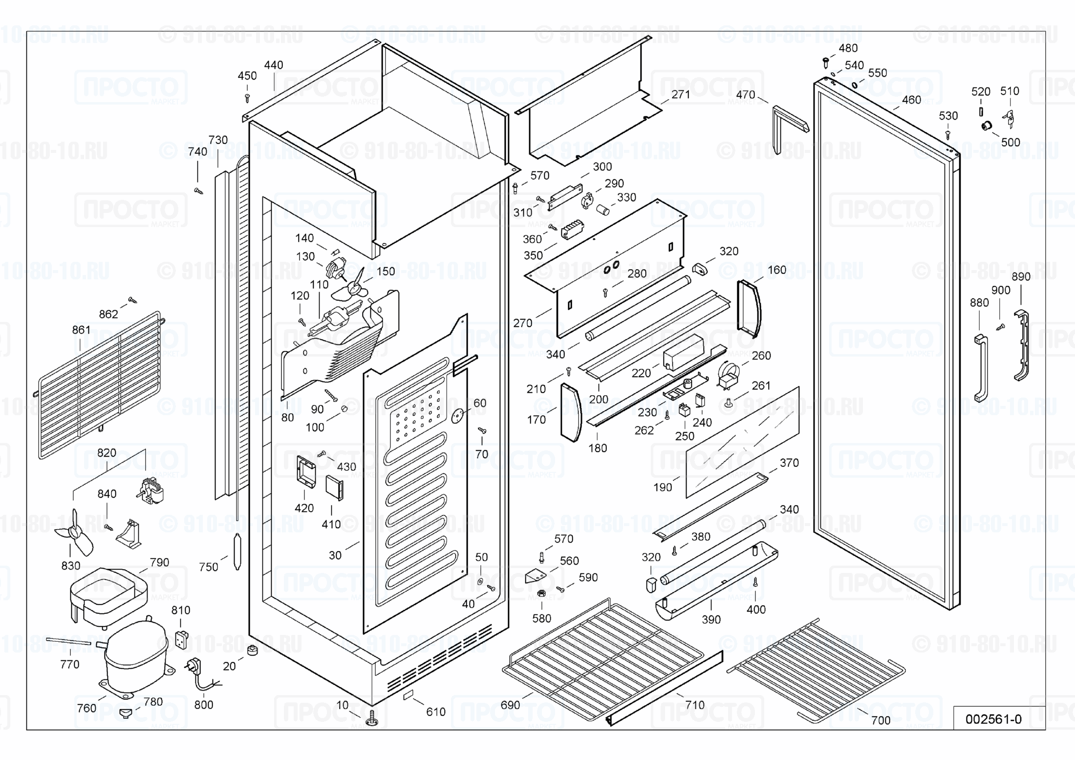 Взрыв-схема запчастей холодильника Liebherr UKSD 4302-12A
