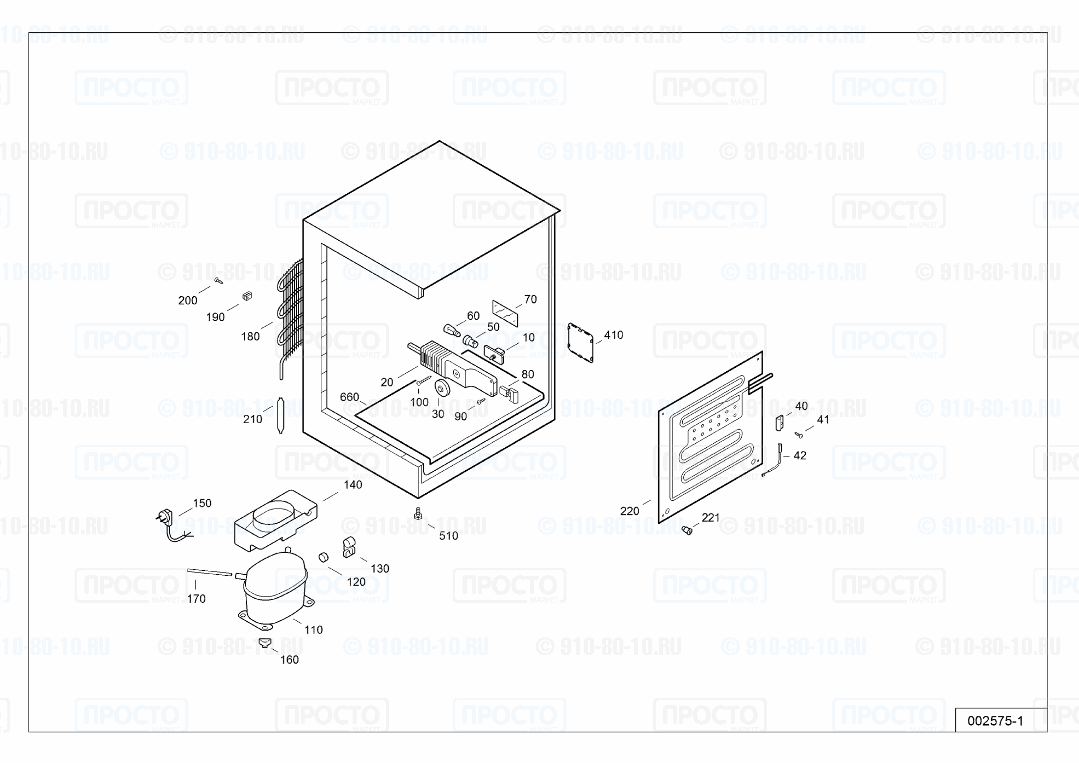 Взрыв-схема запчастей холодильника Liebherr FKU 1800-20M