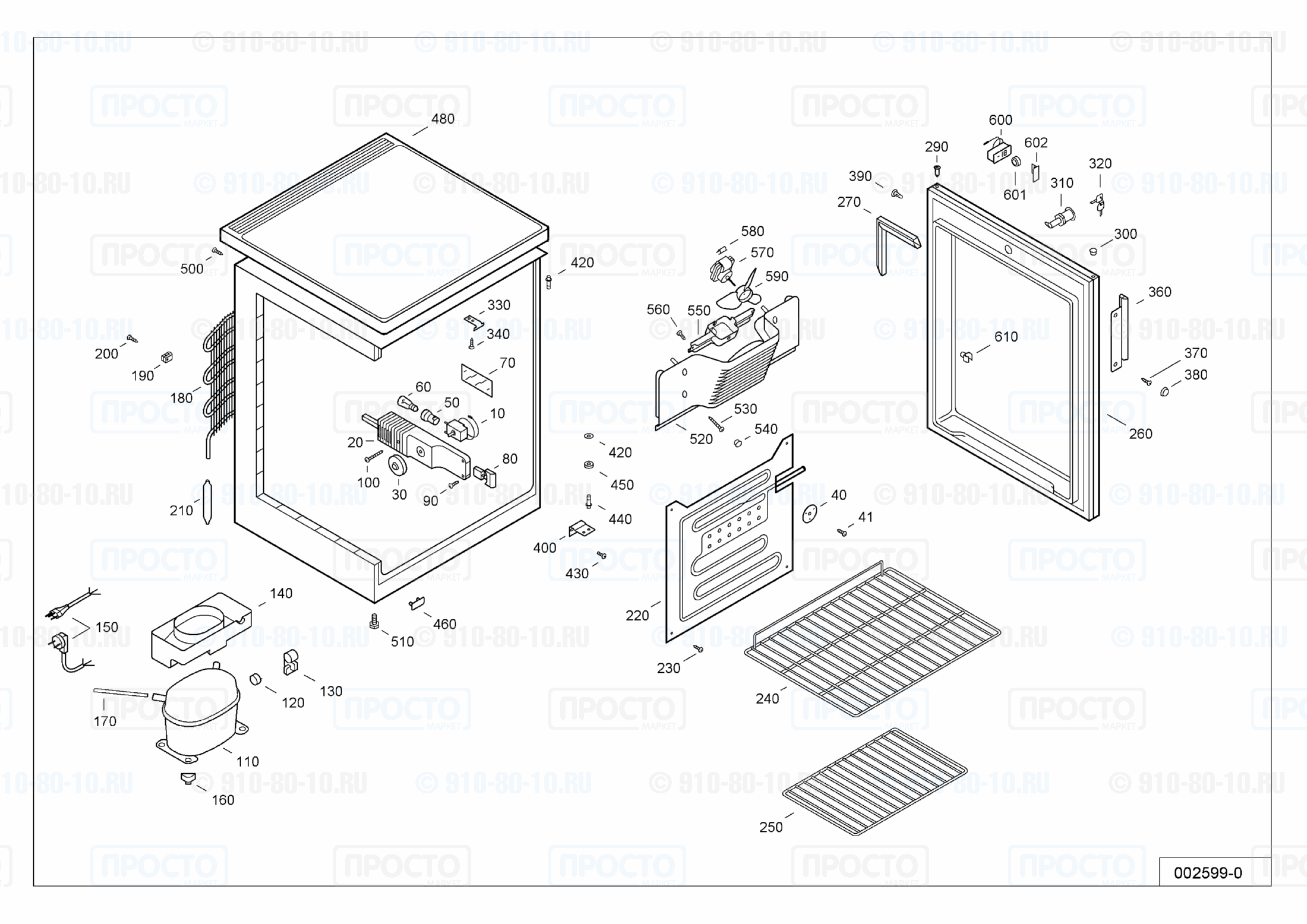 Взрыв-схема запчастей холодильника Liebherr UKU 1805-11B