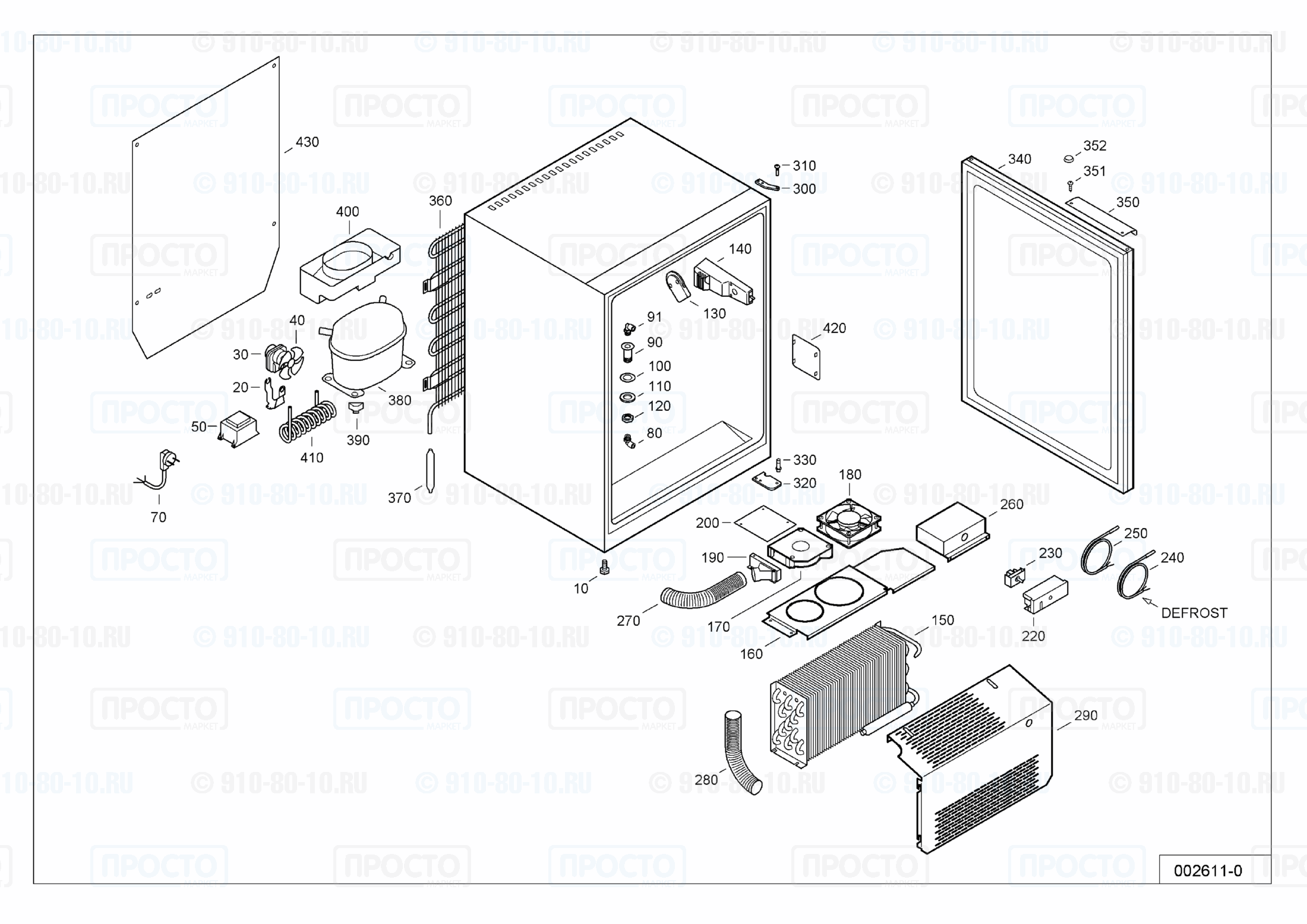 Взрыв-схема запчастей холодильника Liebherr UKU 1400-11C