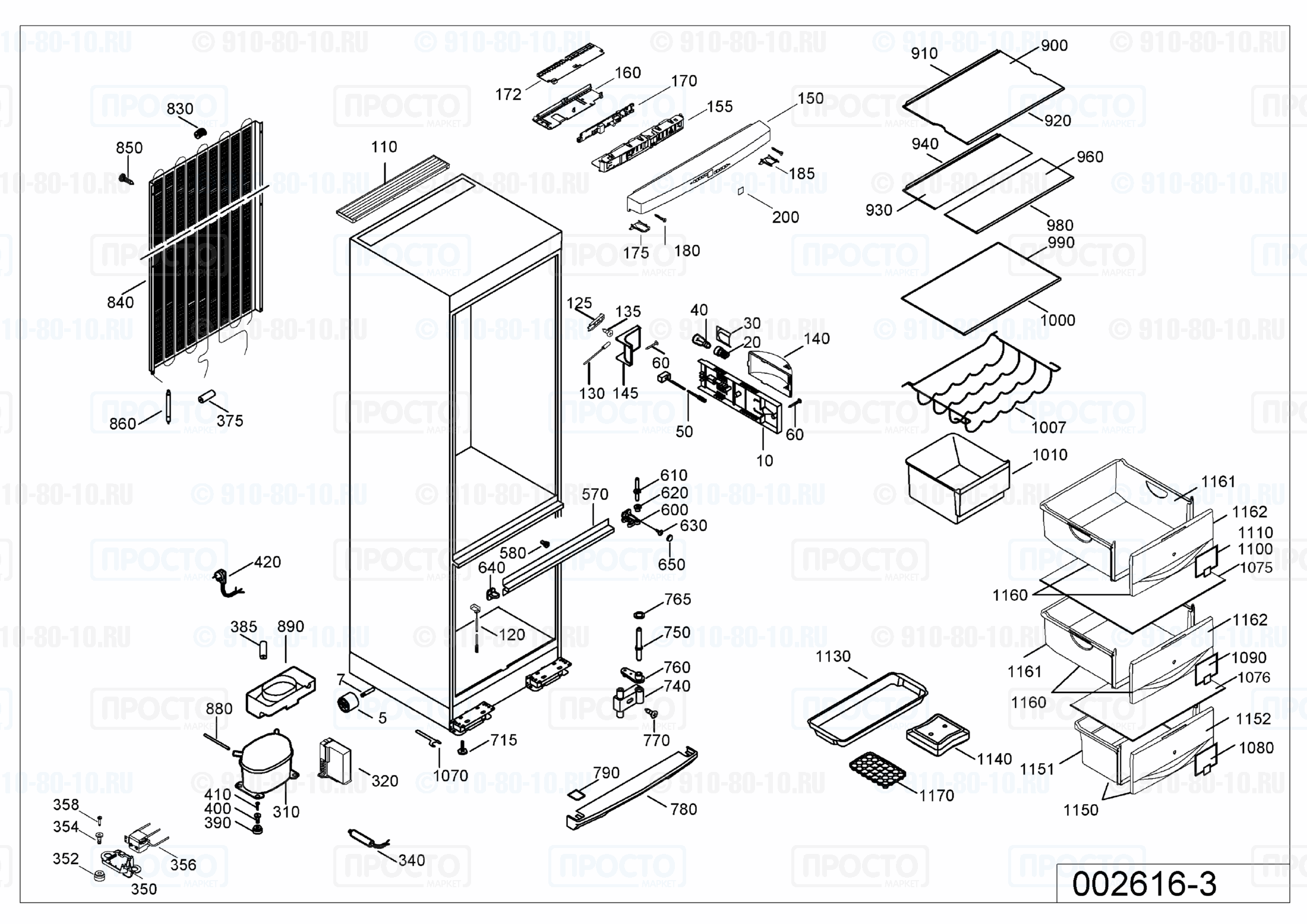 Взрыв-схема холодильника Liebherr CP 4056-21E