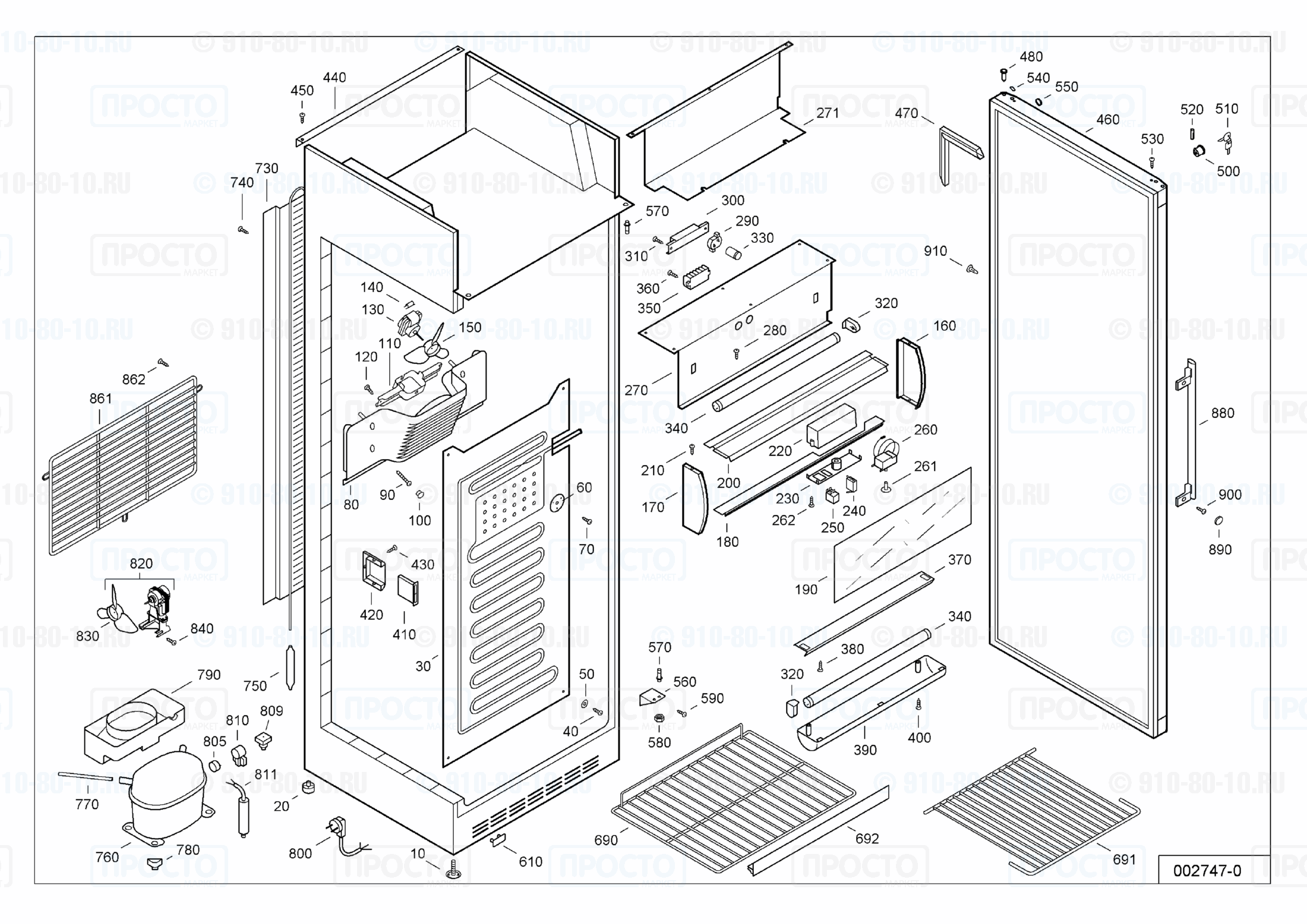 Взрыв-схема запчастей холодильника Liebherr UKSD 4302-21