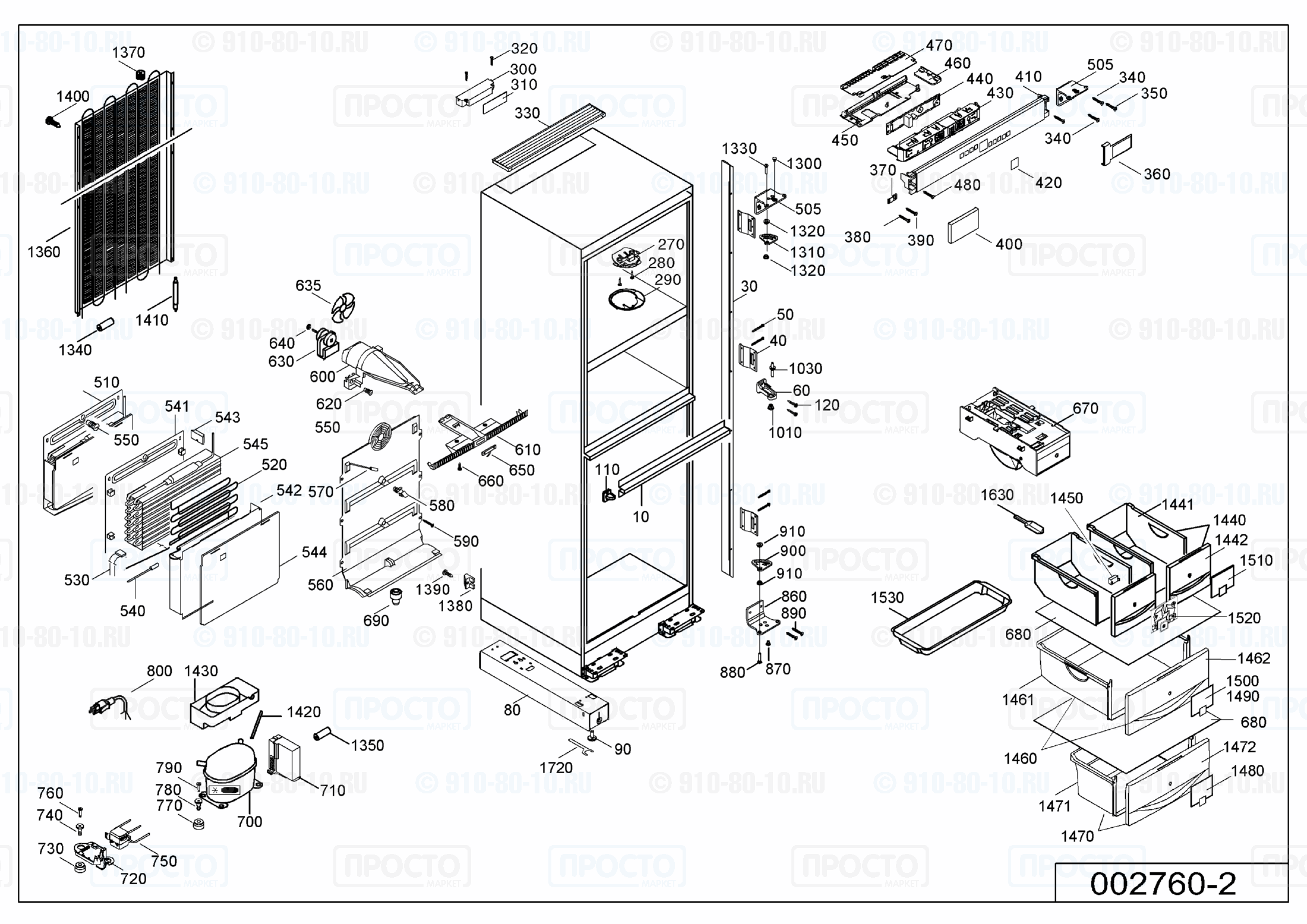 Взрыв-схема холодильника Liebherr EWTNes 2956-10E