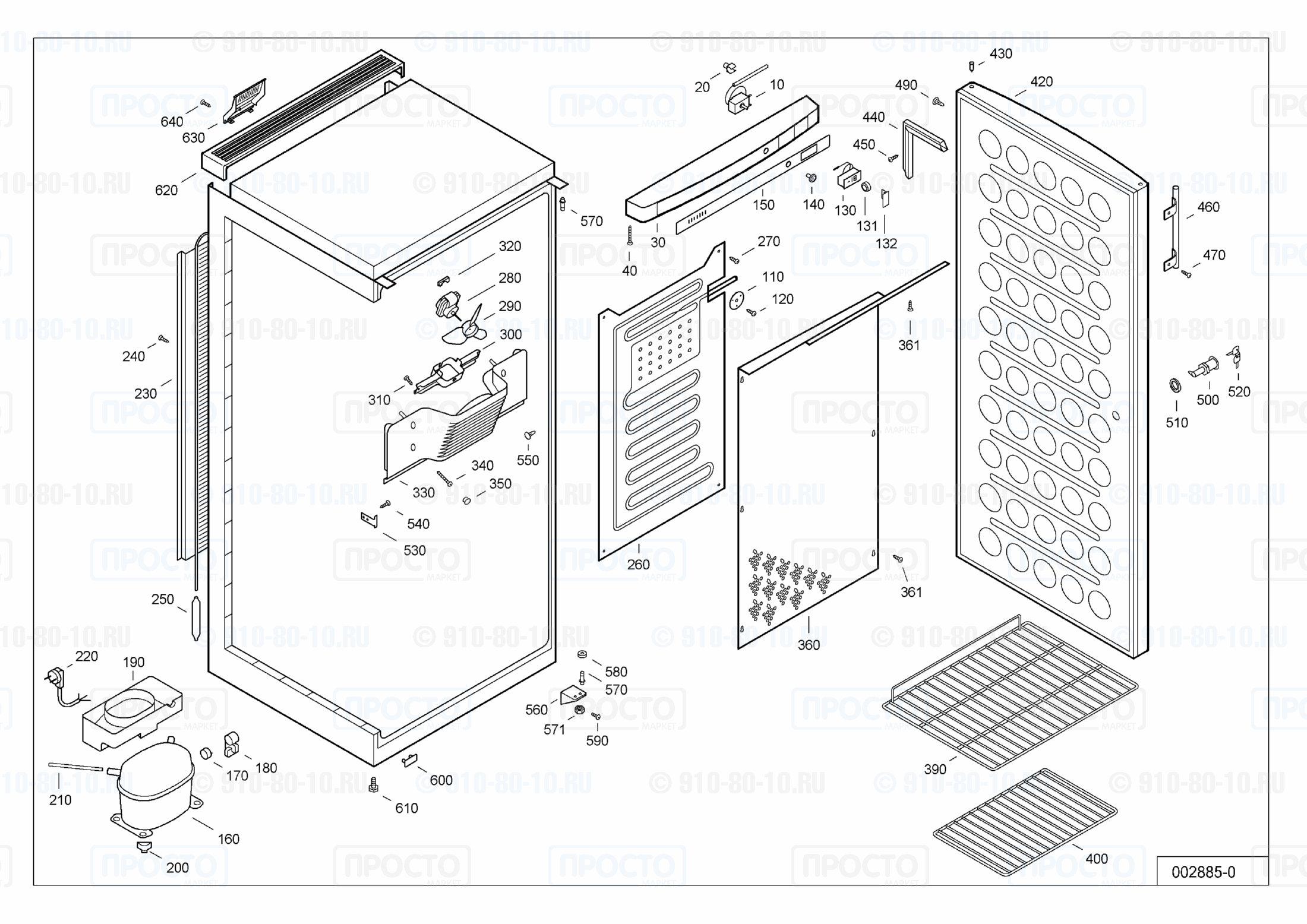 Взрыв-схема запчастей холодильника Liebherr FKAv 4126-20