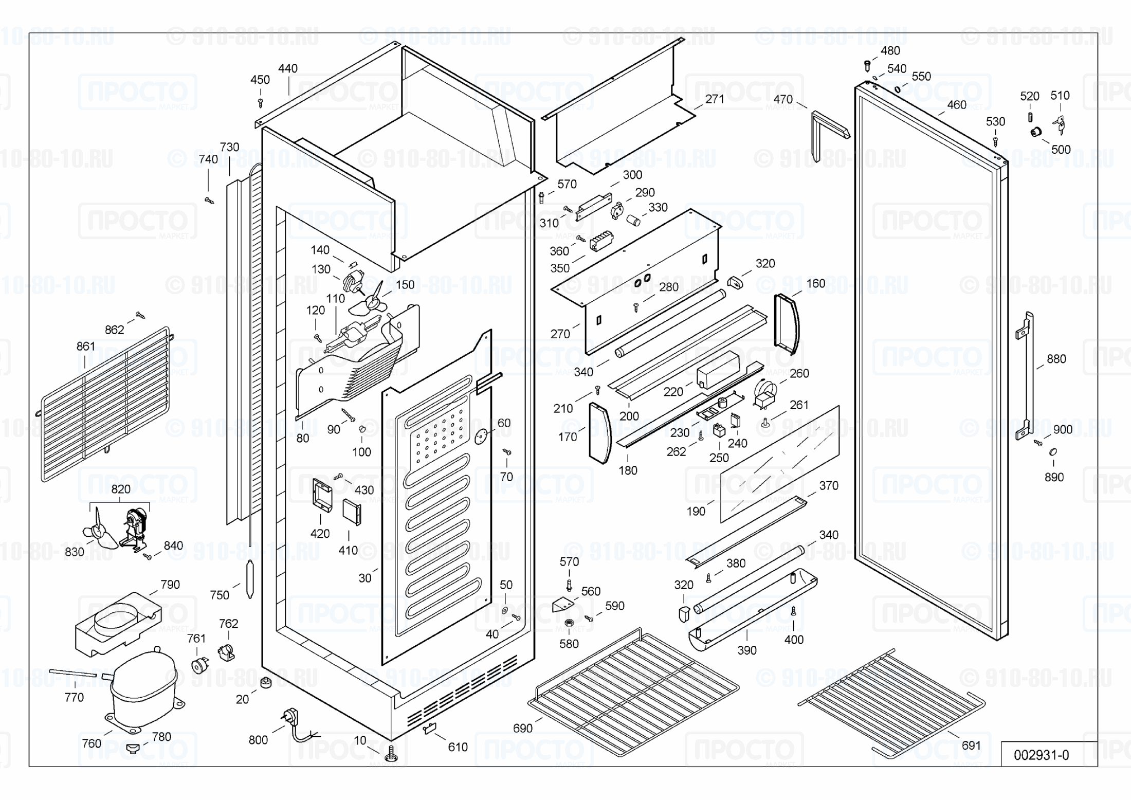 Взрыв-схема холодильника Liebherr UKSD 4302-13A