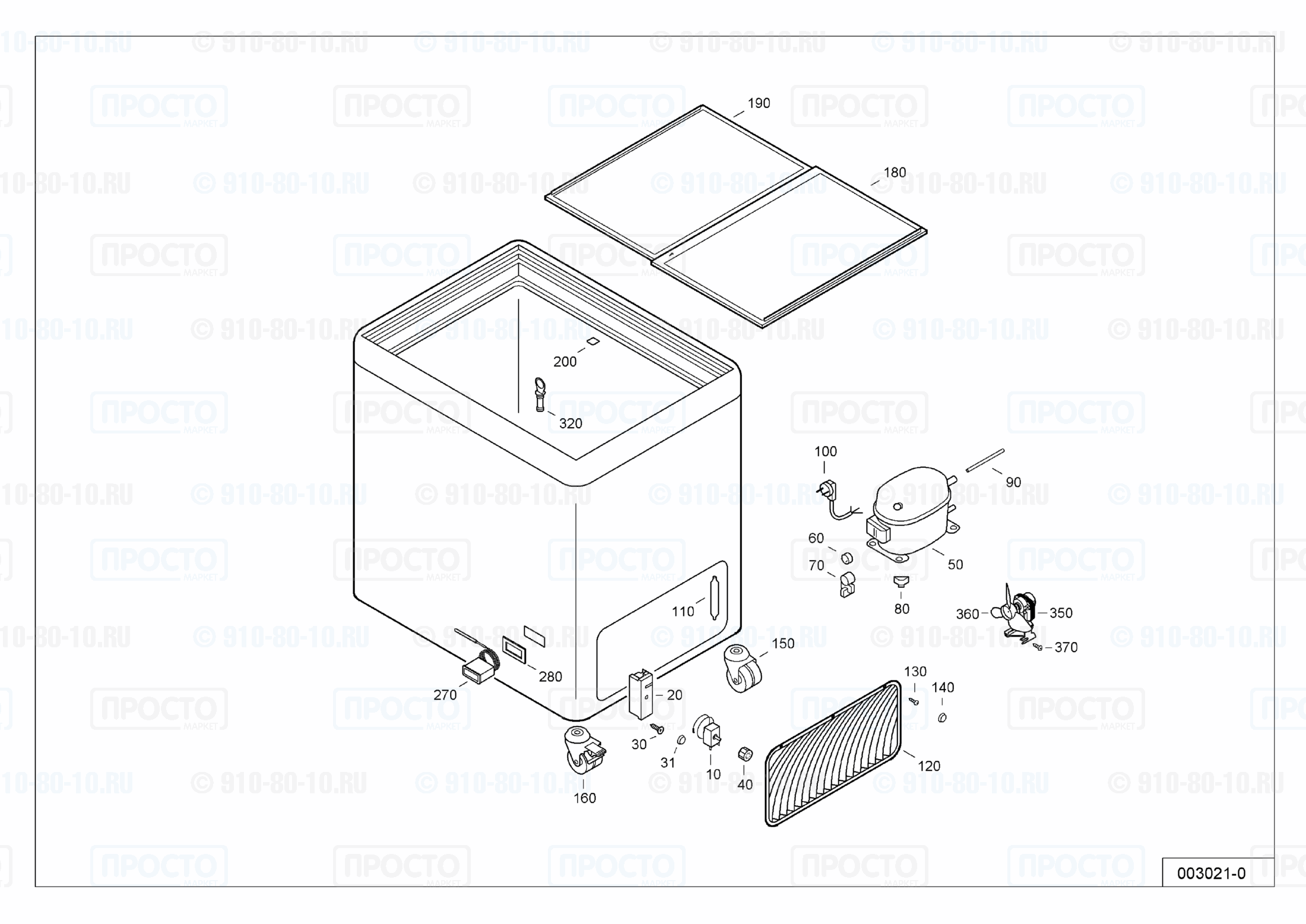 Взрыв-схема запчастей холодильника Liebherr GTE 5002-16C