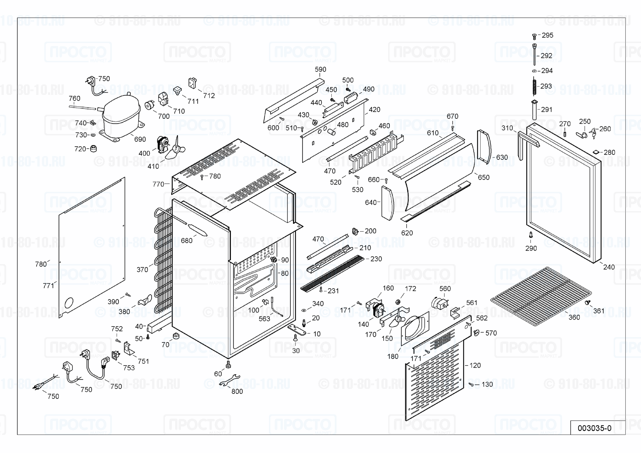 Взрыв-схема запчастей холодильника Liebherr FKDv 902-11A