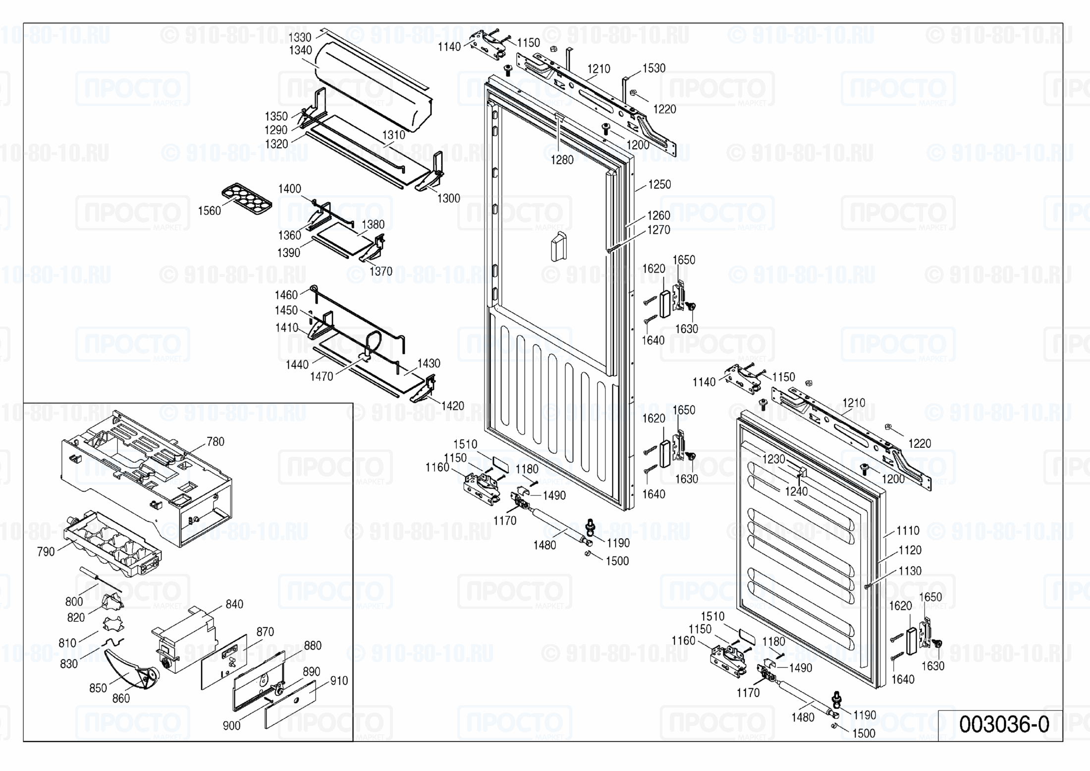 Взрыв-схема холодильника Liebherr ICBN 3066-20B