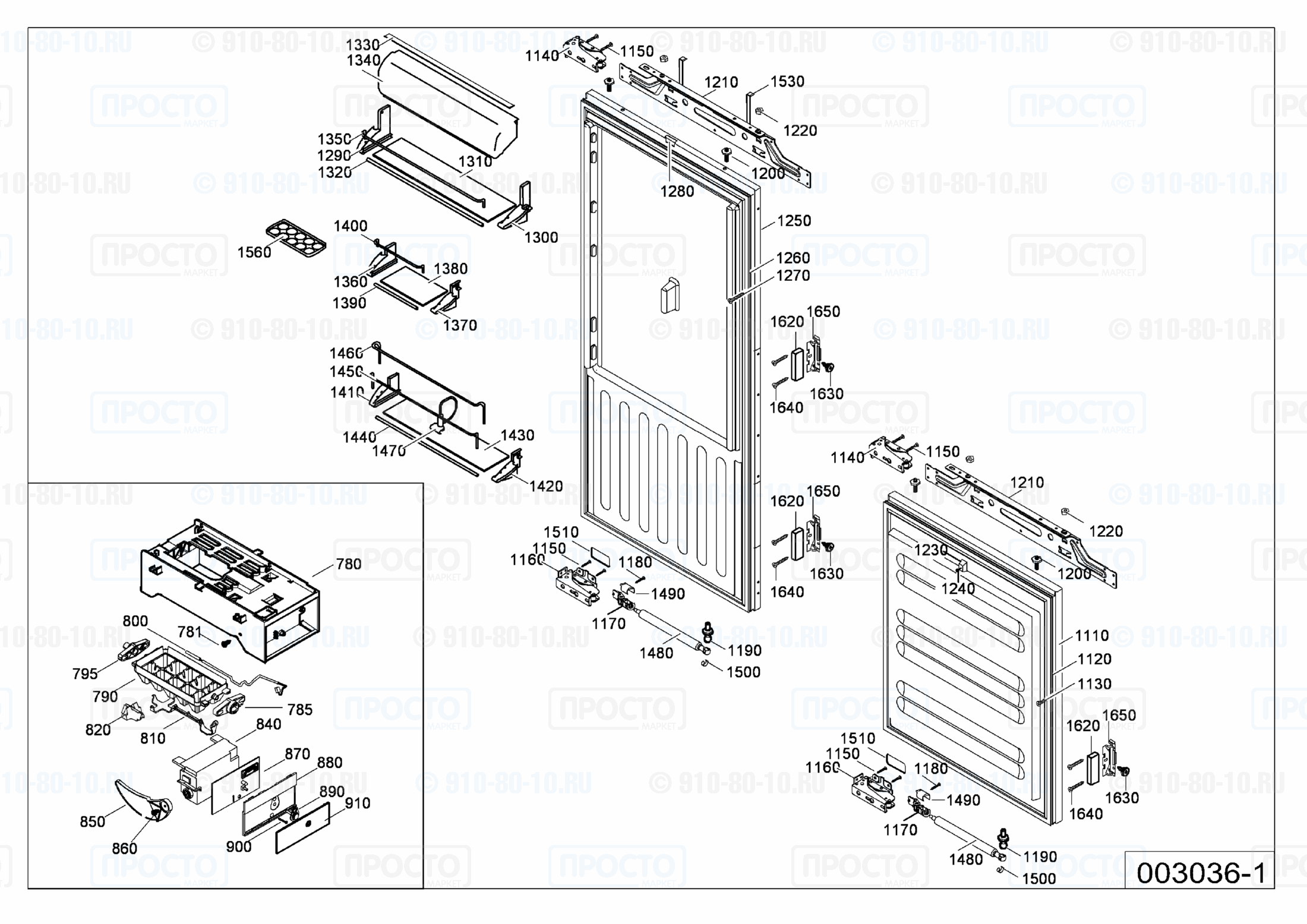 Взрыв-схема холодильника Liebherr SICBN 3066-20J