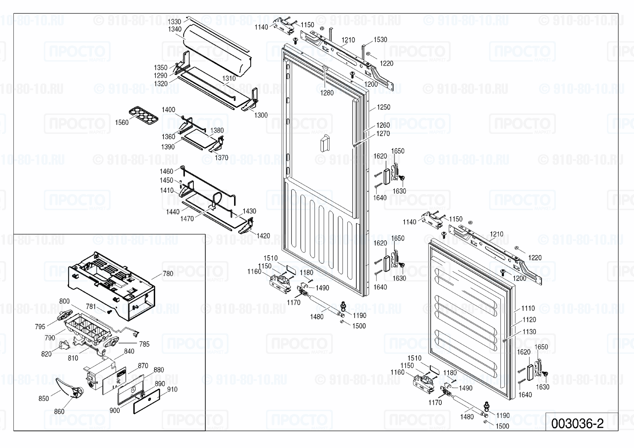 Взрыв-схема холодильника Liebherr ICBN 3066-21B