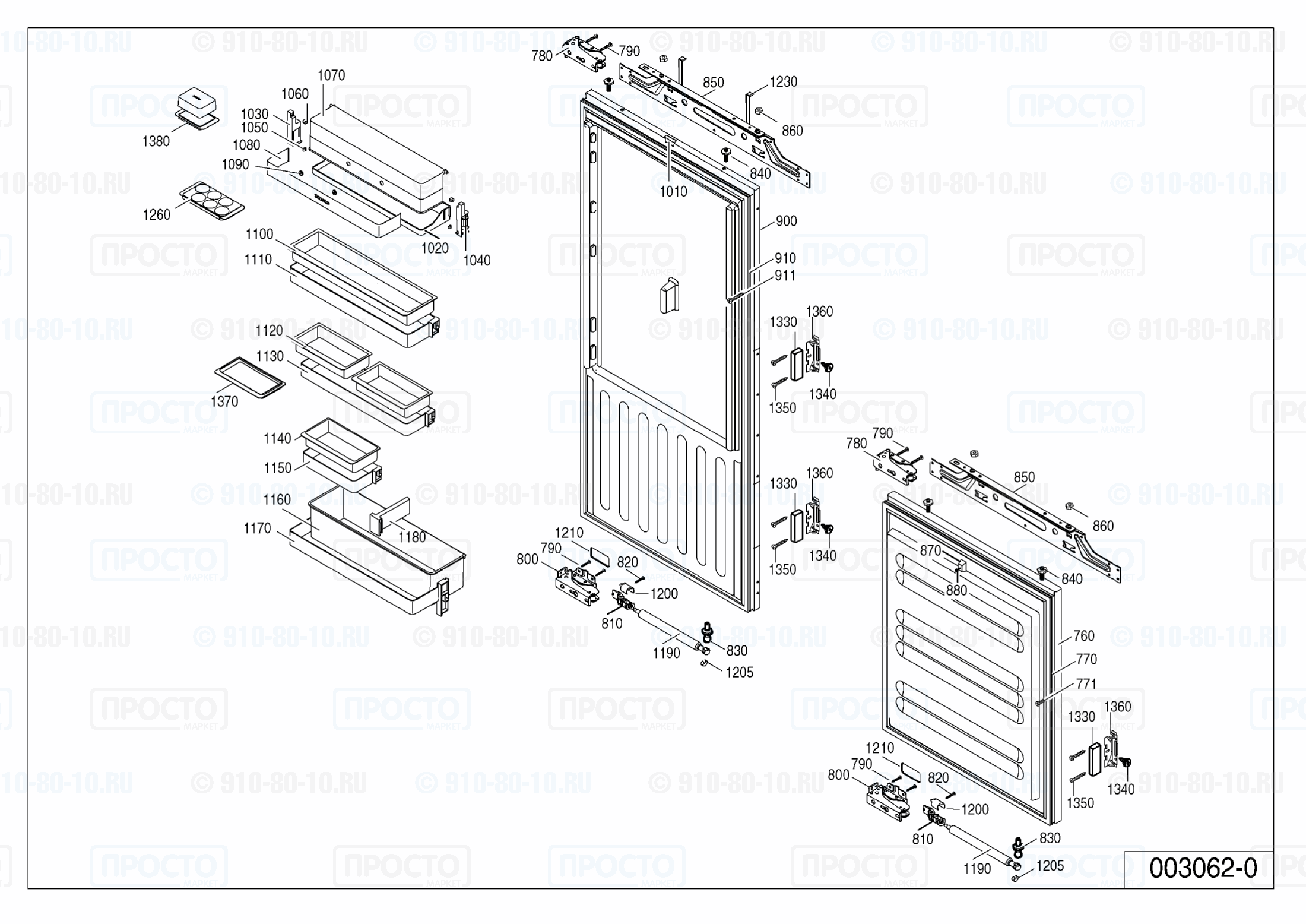 Взрыв-схема холодильника Liebherr ICN 3056-20D