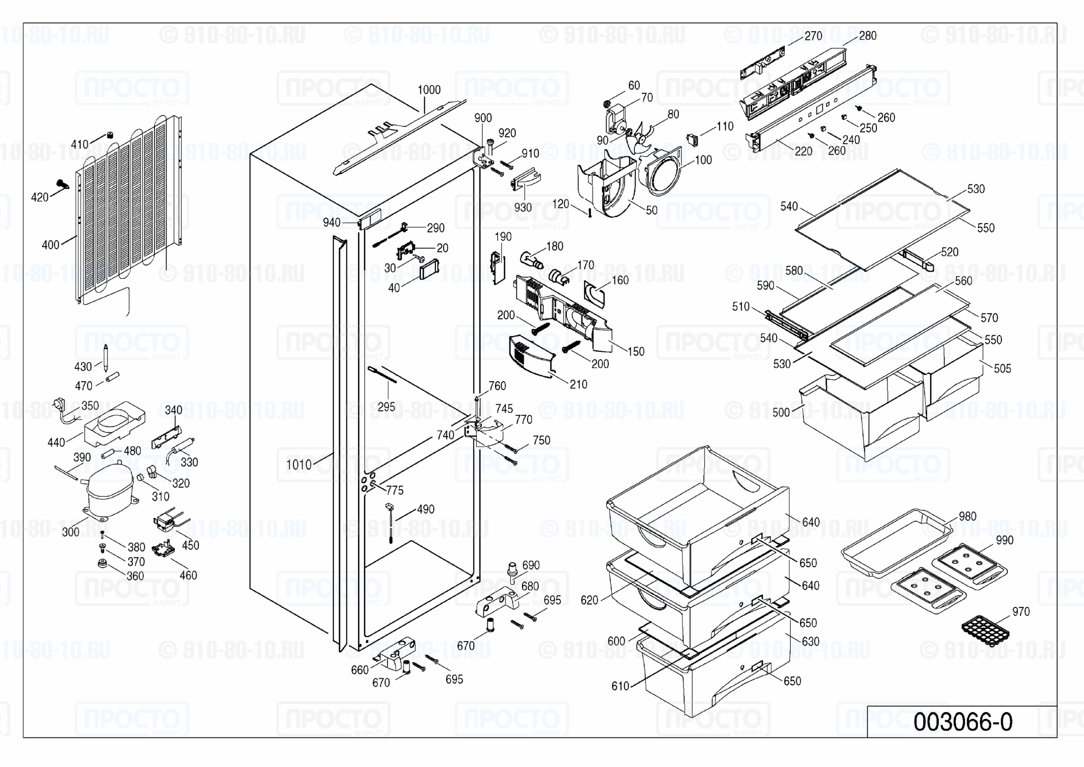 Взрыв-схема запчастей холодильника Liebherr ICS 3113-20
