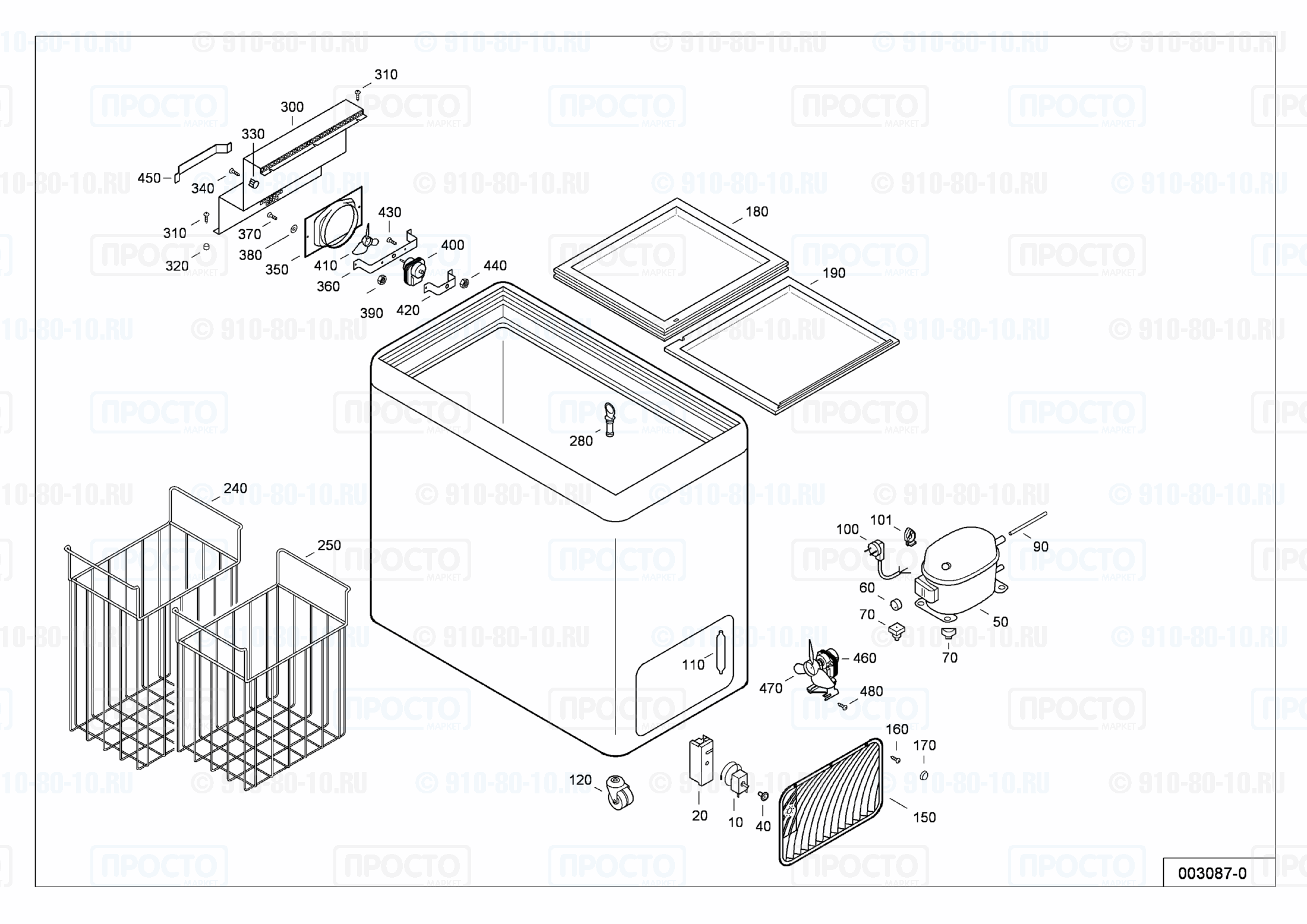 Взрыв-схема запчастей холодильника Liebherr FT 2102-14