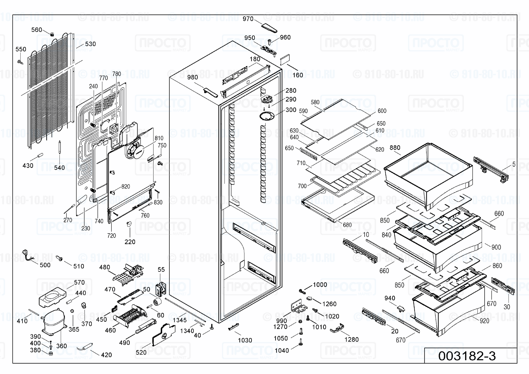Взрыв-схема холодильника Liebherr SKBes 4210-20A