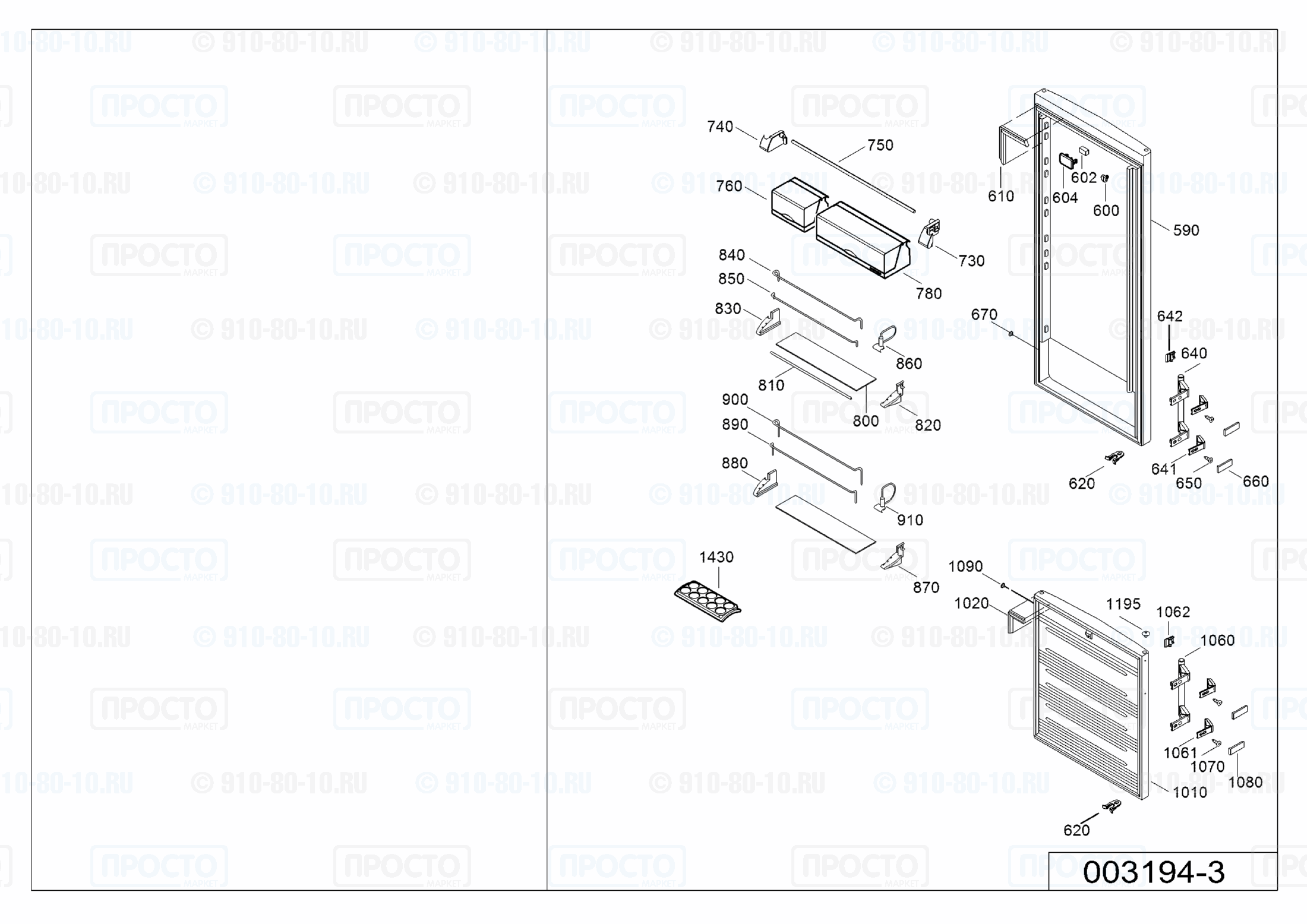 Взрыв-схема холодильника Liebherr CNPesf 4013-20B