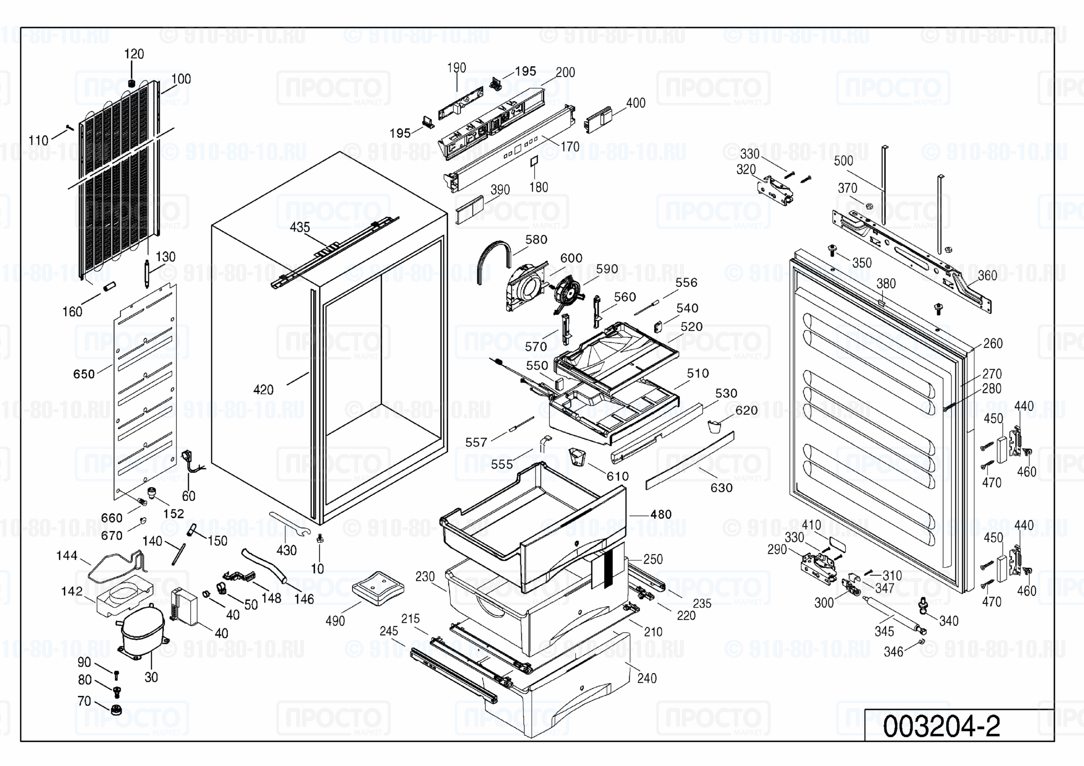 Взрыв-схема запчастей холодильника Liebherr SIGN 2556-20C