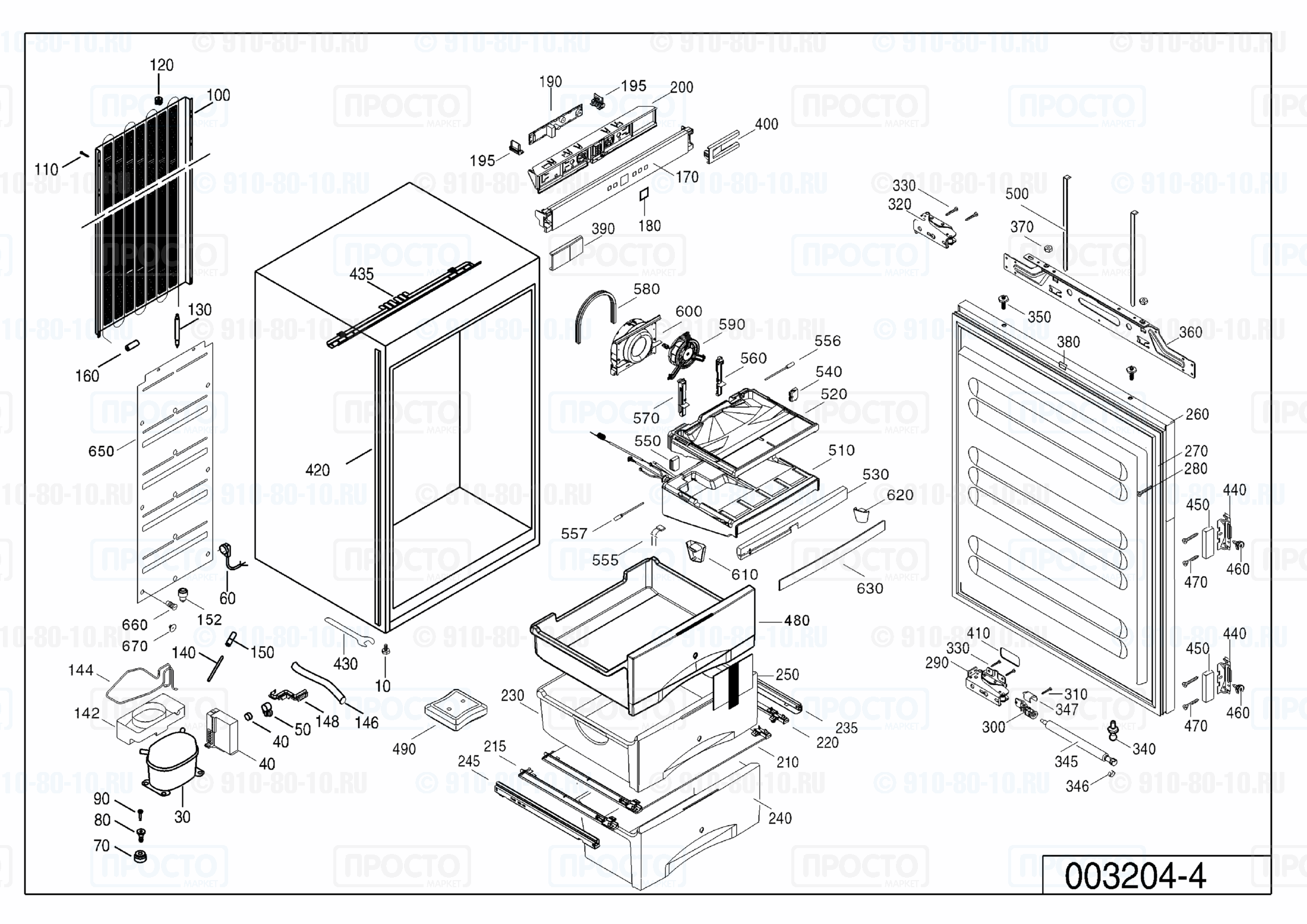 Взрыв-схема запчастей холодильника Liebherr SIGN 2556-20F
