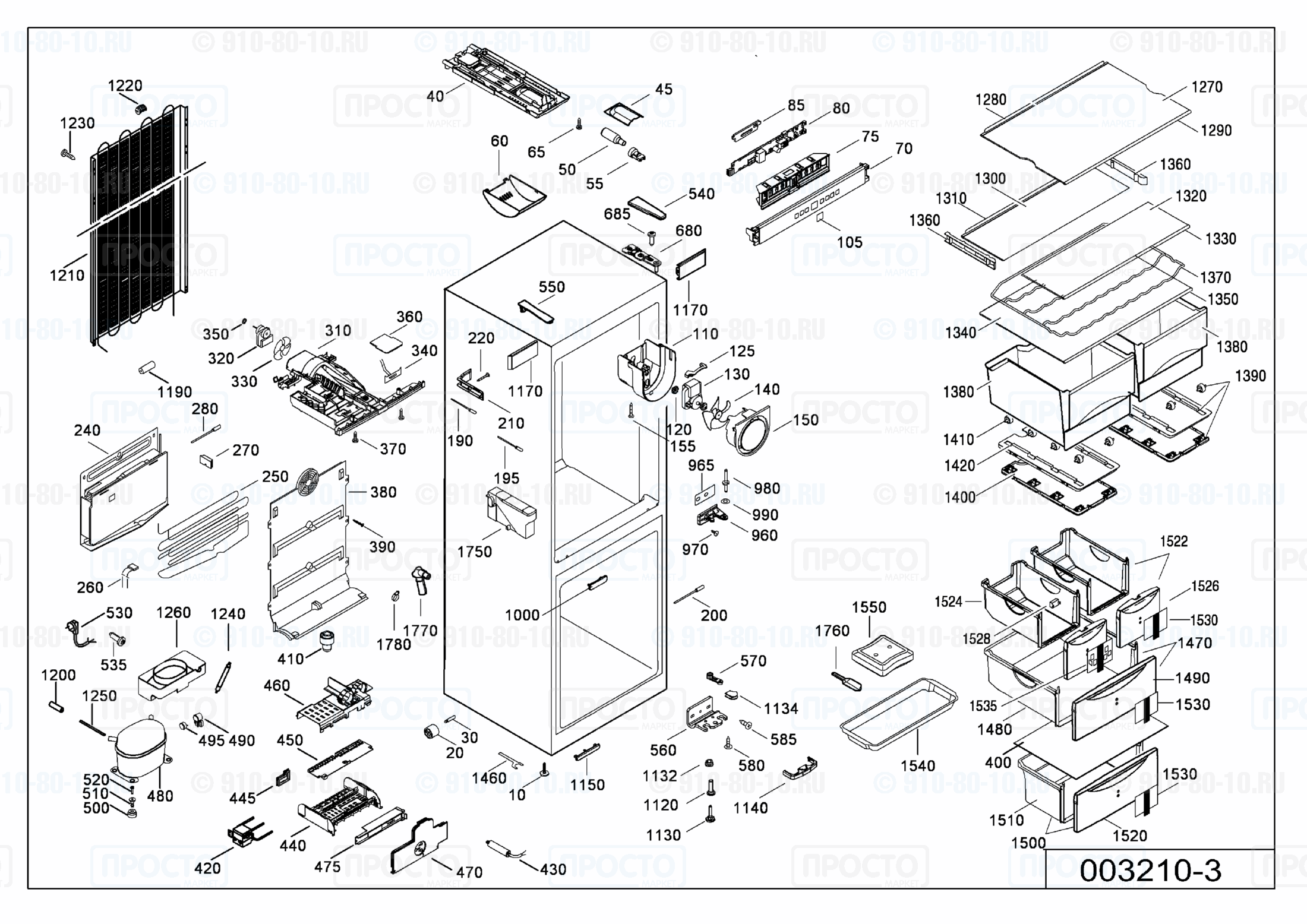 Взрыв-схема холодильника Liebherr CN 4023-21A