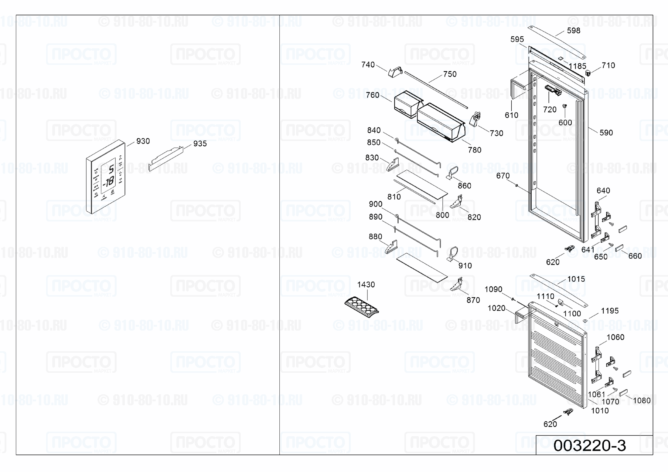 Взрыв-схема холодильника Liebherr CNes 4056-21I
