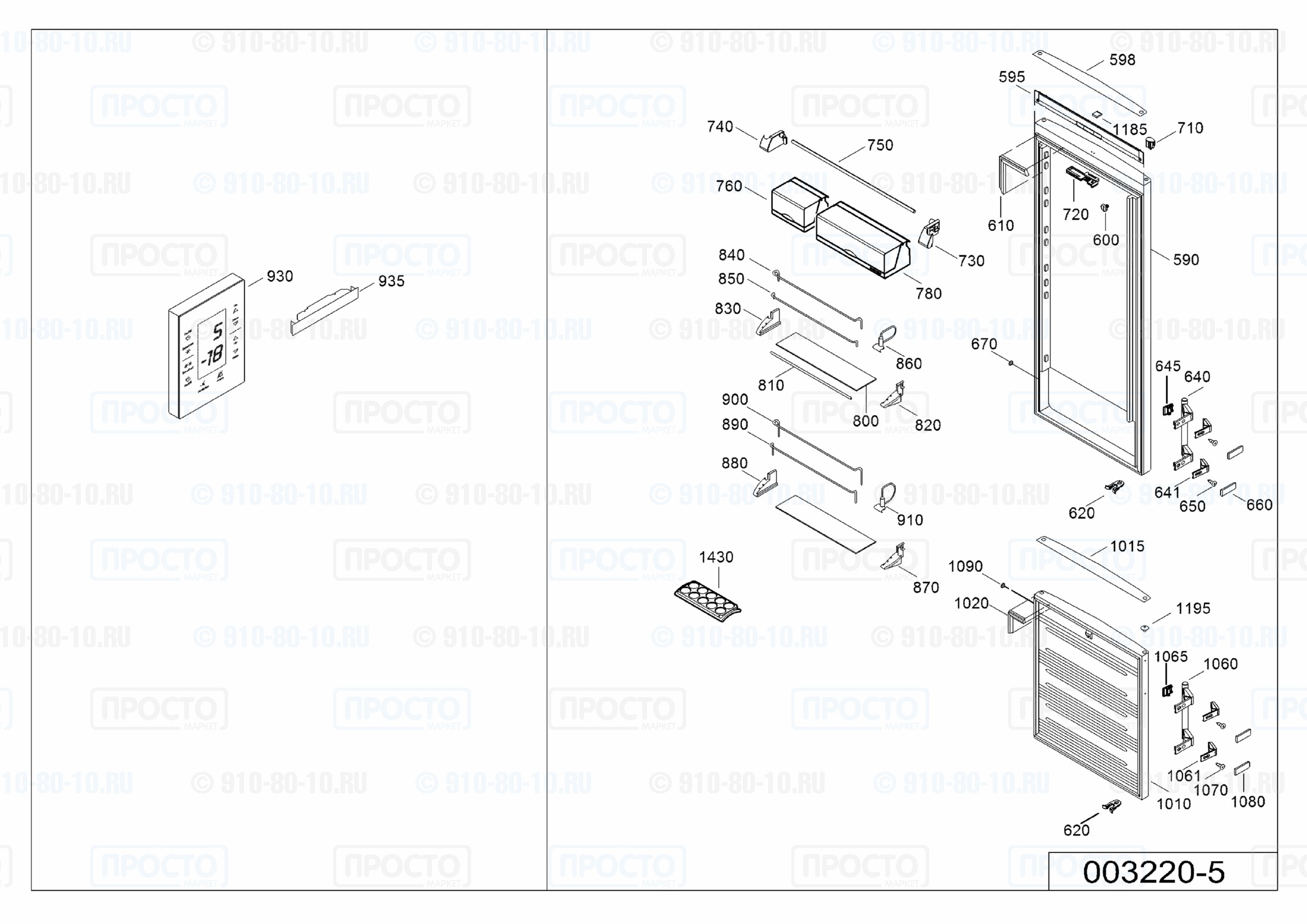 Взрыв-схема холодильника Liebherr CNPes 4056-21A