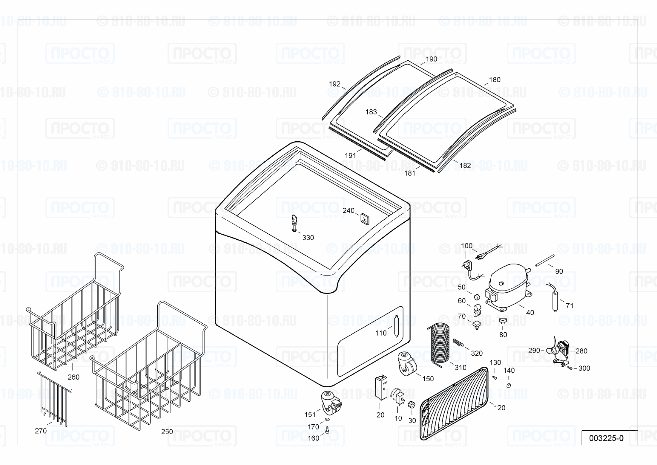 Взрыв-схема запчастей холодильника Liebherr GTI 4303-14A