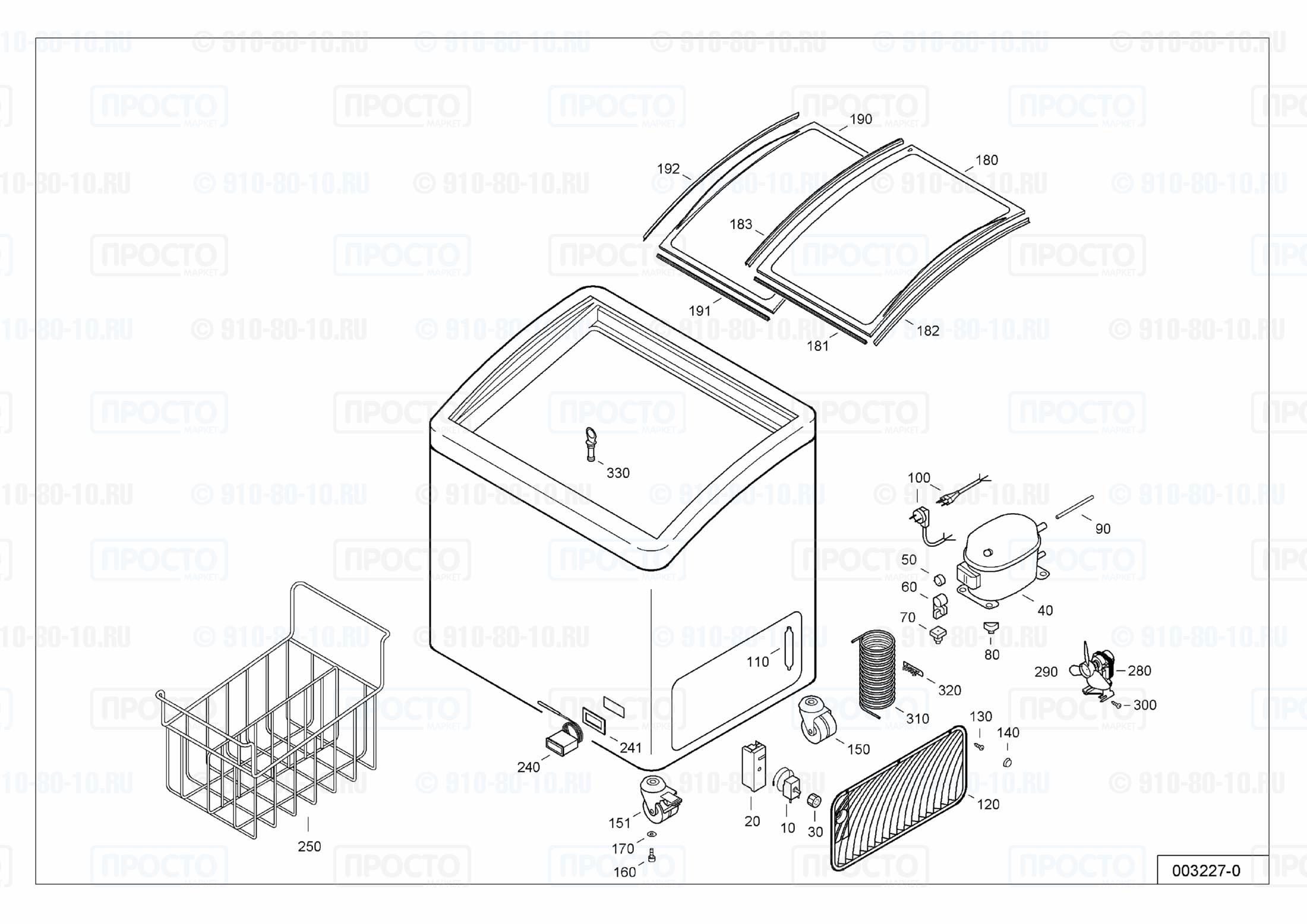 Взрыв-схема запчастей холодильника Liebherr GTI 3703-14A