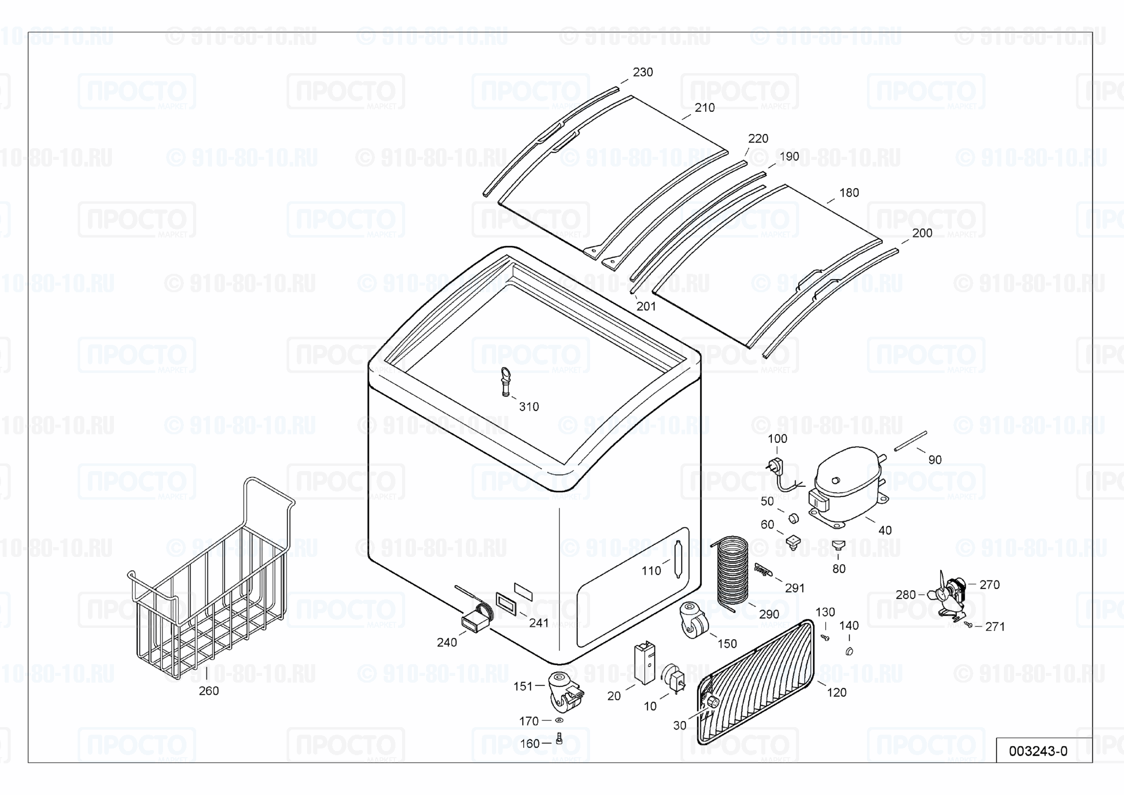 Взрыв-схема запчастей холодильника Liebherr GTI 1803-13A