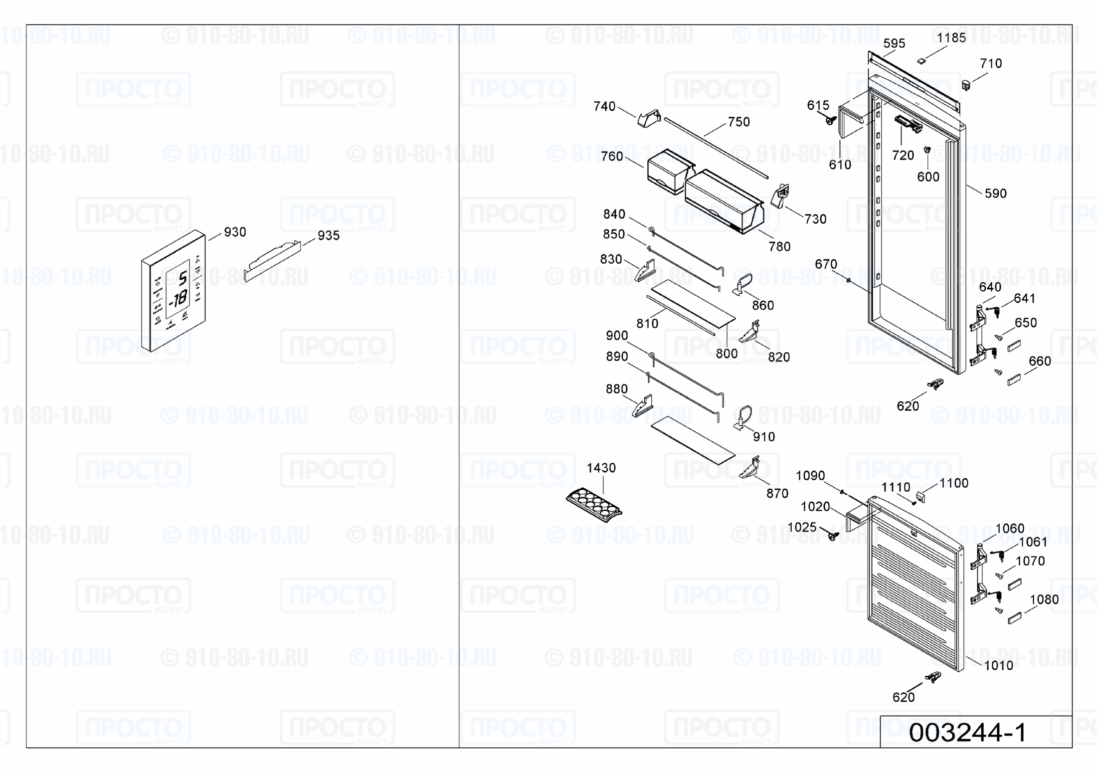Взрыв-схема холодильника Liebherr CBN 3956-20