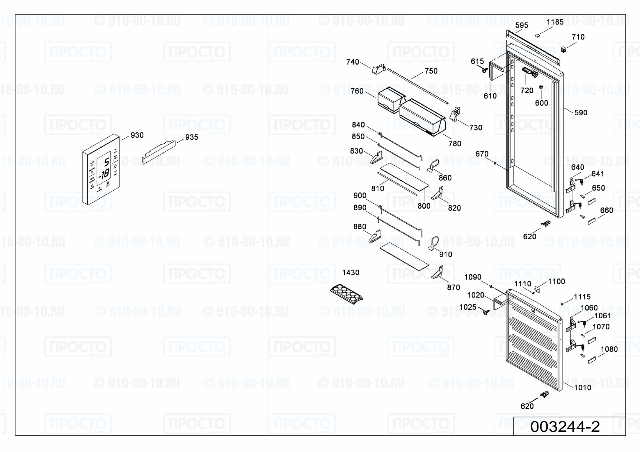 Взрыв-схема холодильника Liebherr CBN 3956-20D