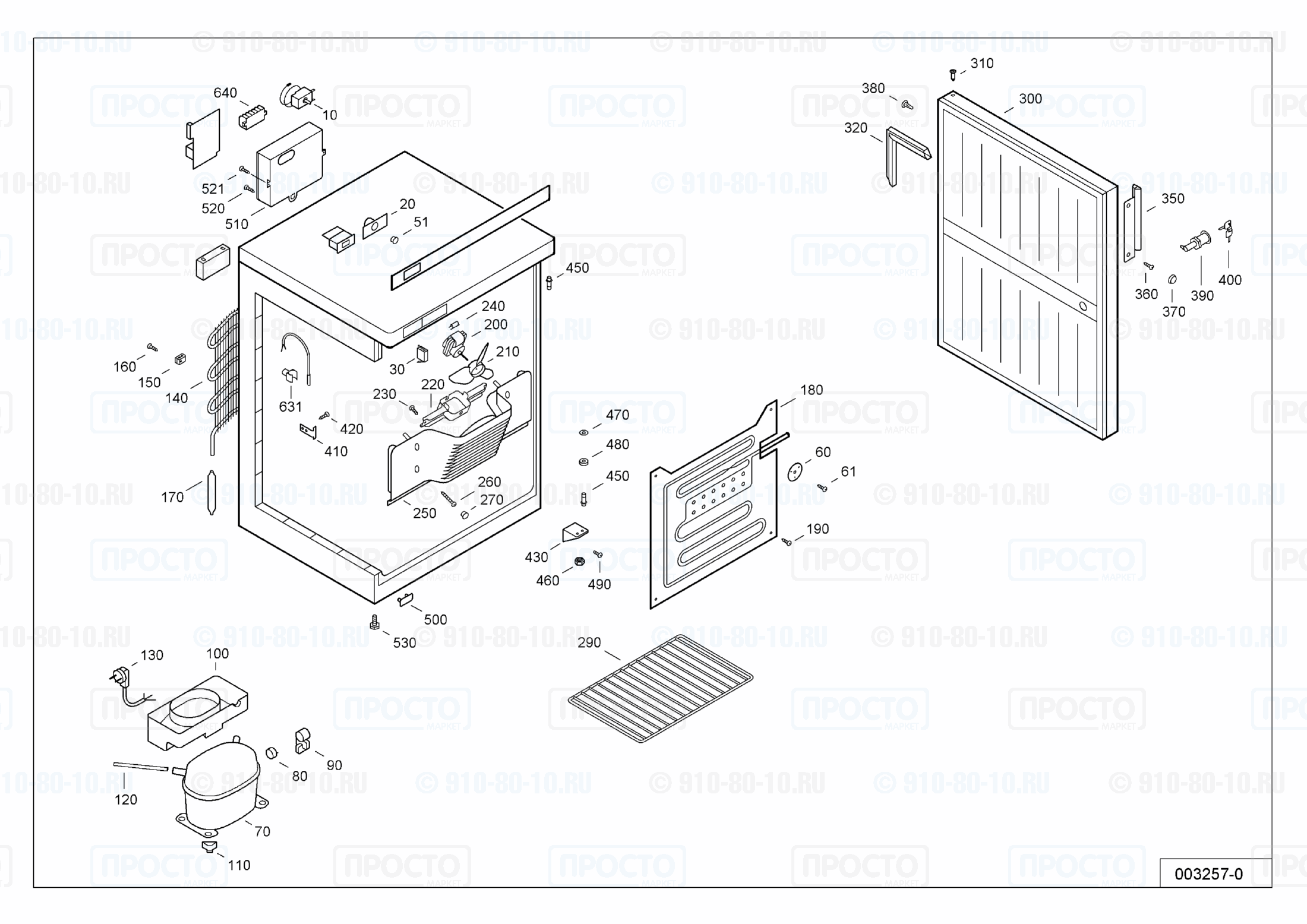 Взрыв-схема запчастей холодильника Liebherr UKS 1800-21D
