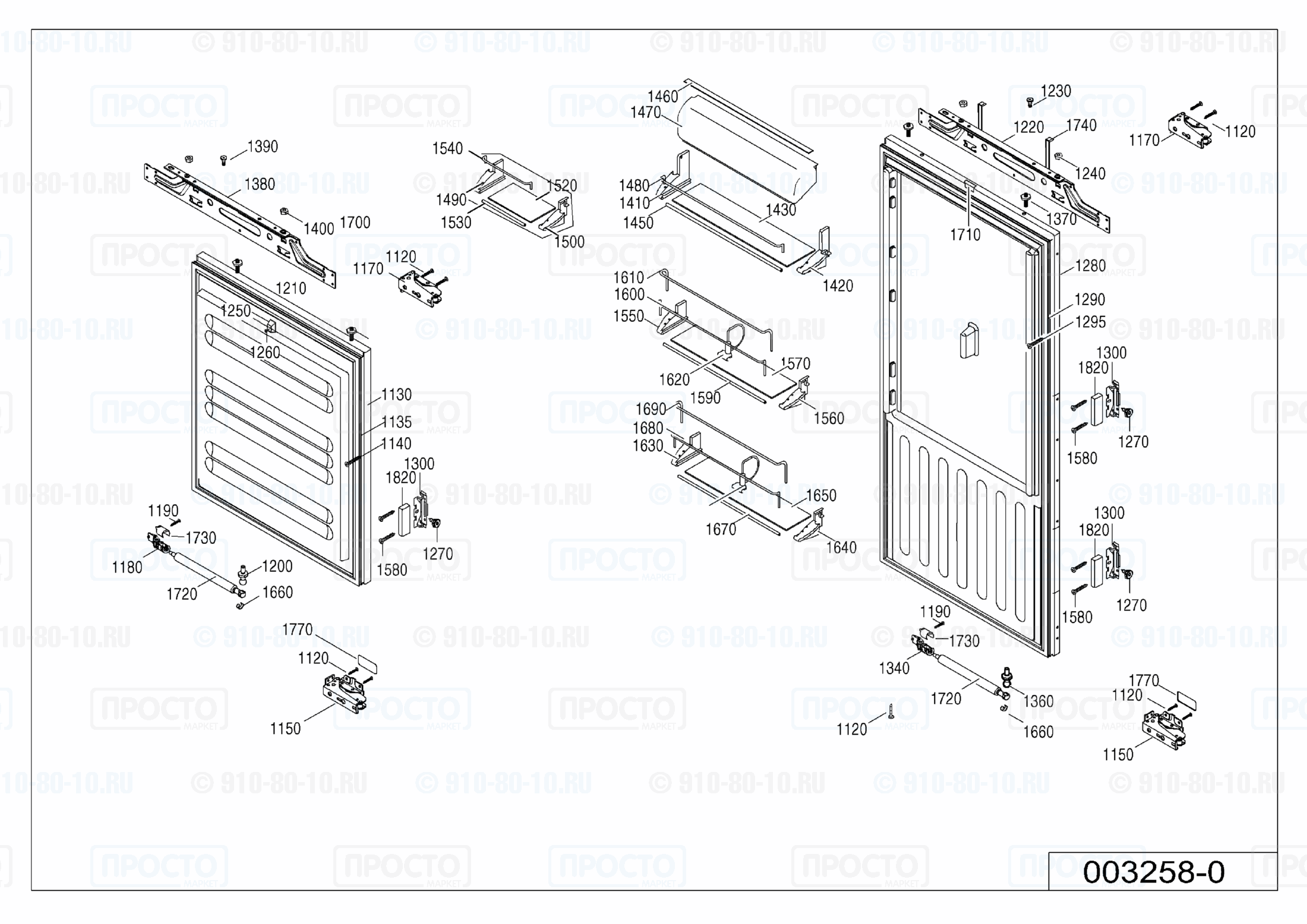 Взрыв-схема холодильника Liebherr ICN 3056-10D