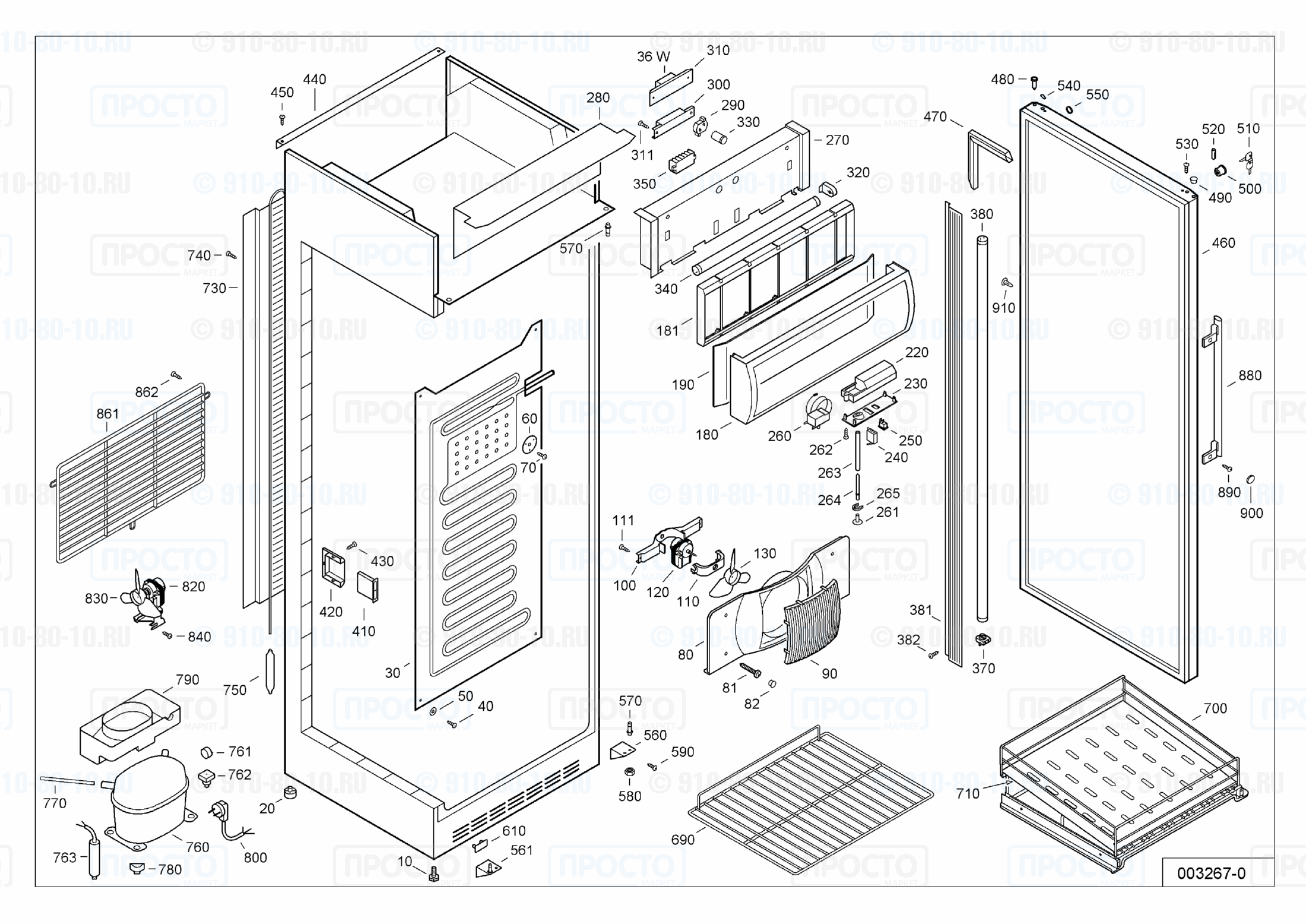 Взрыв-схема запчастей холодильника Liebherr FKDv 4312-21A